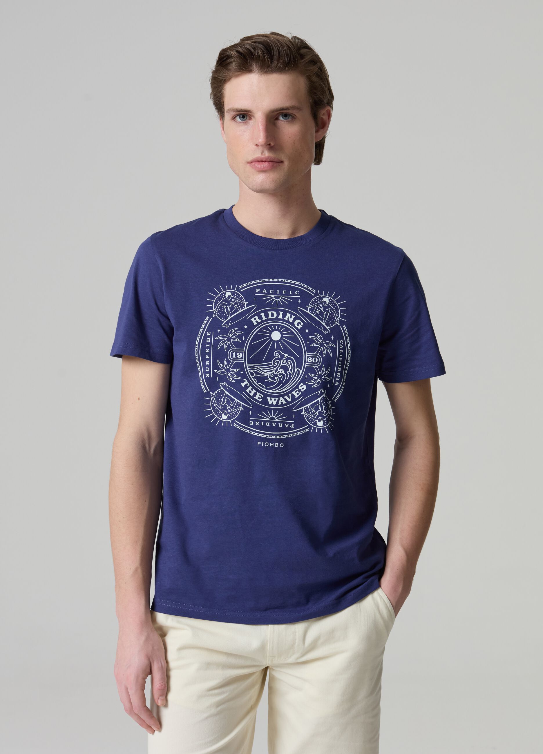 Camiseta de algodón con estampado gráfico_0