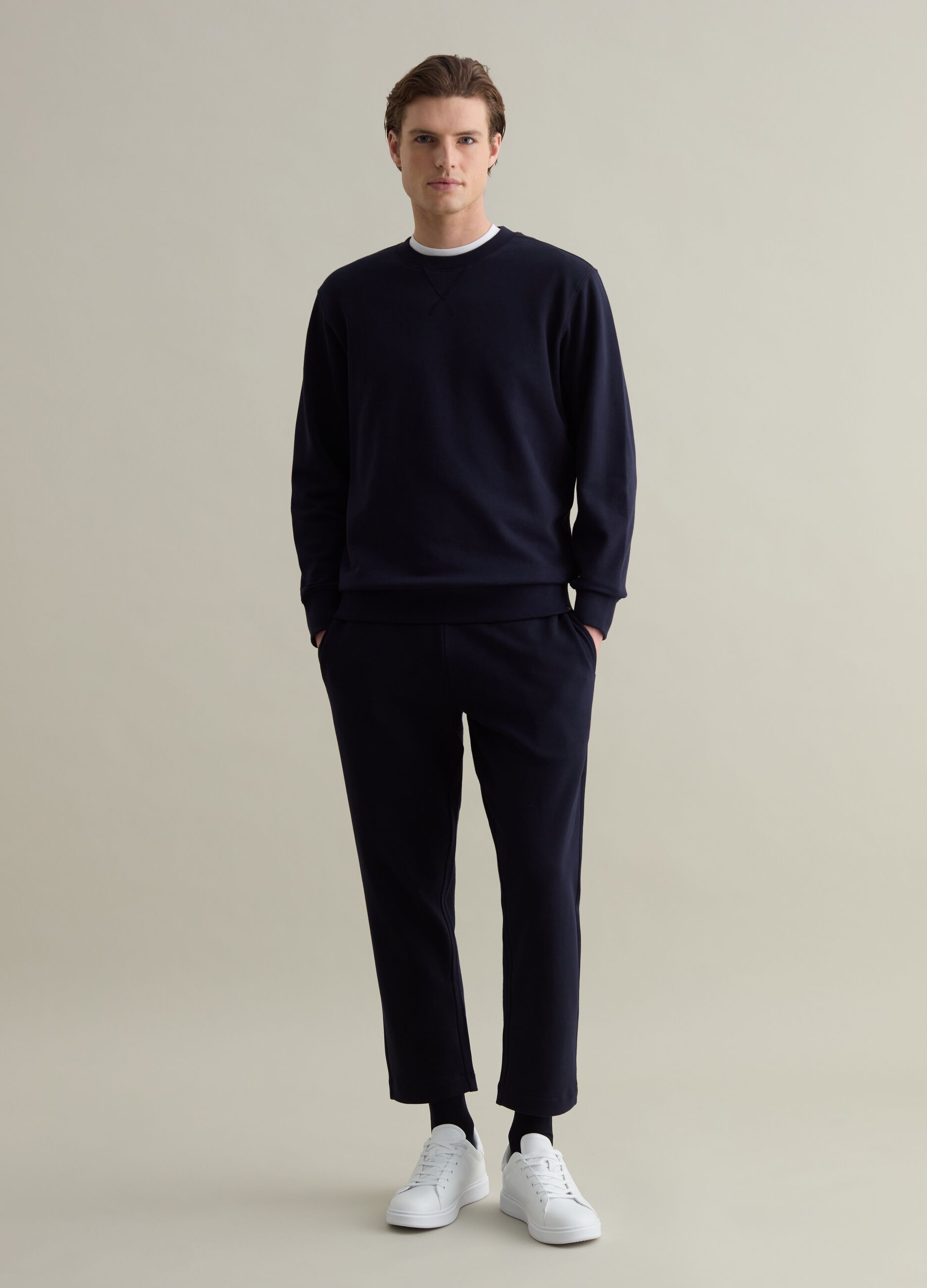 French terry joggers with drawstring