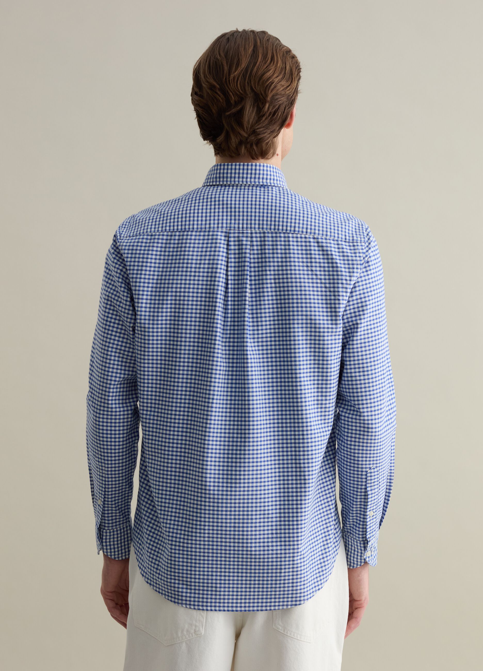 Camisa de algodón oxford de cuadritos