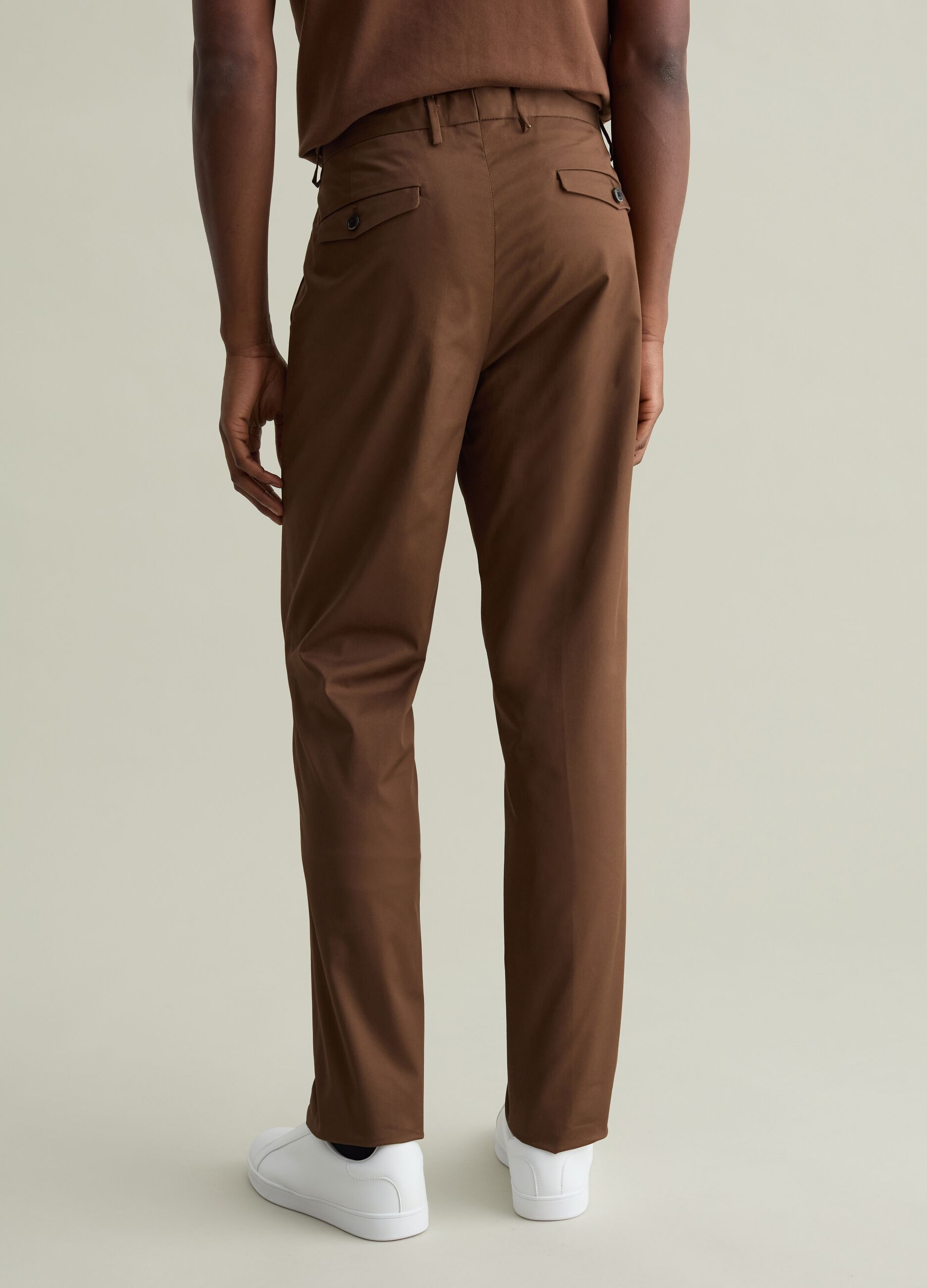 Stretch cotton chino trousers