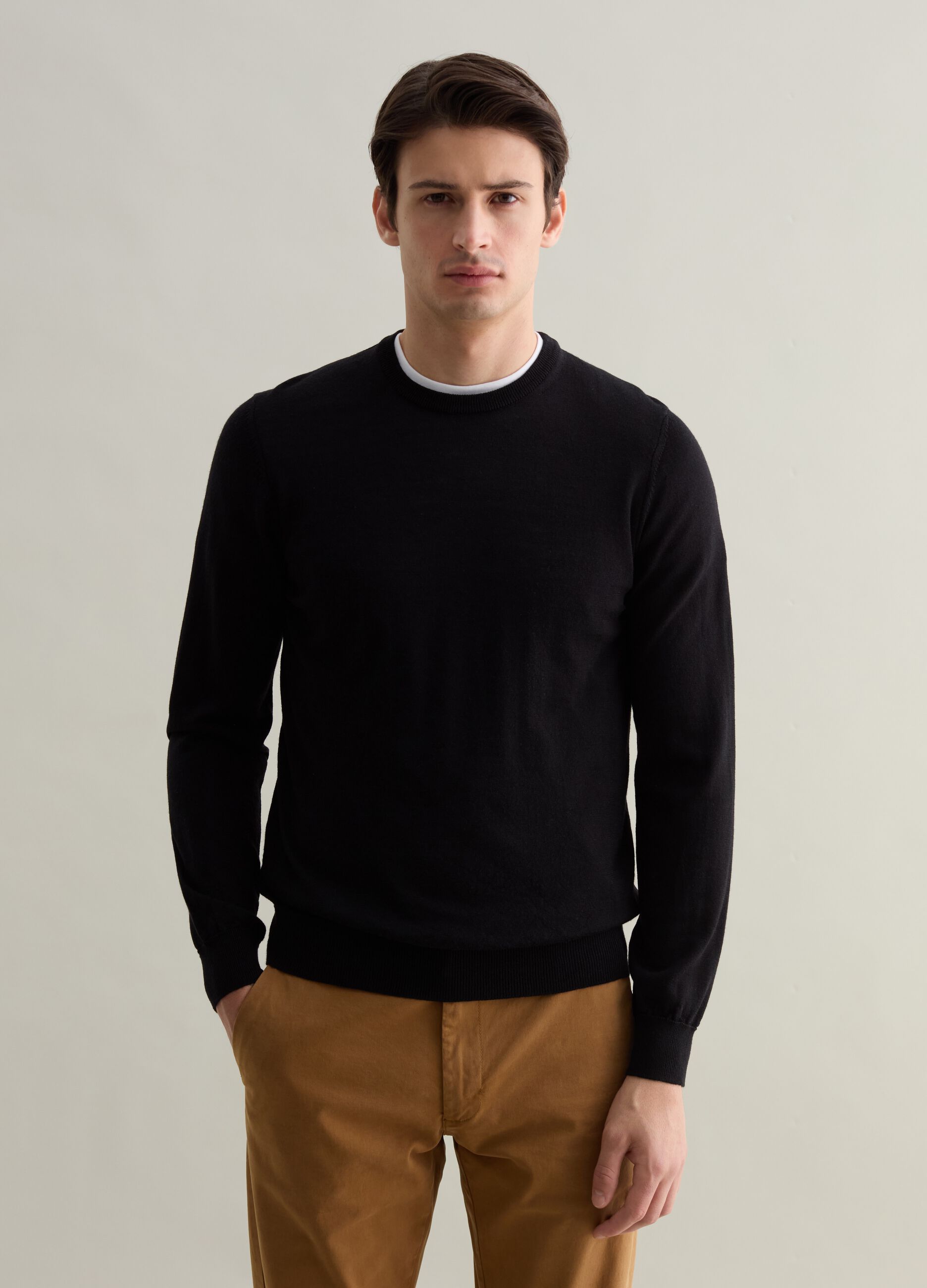 Selected merino pullover top