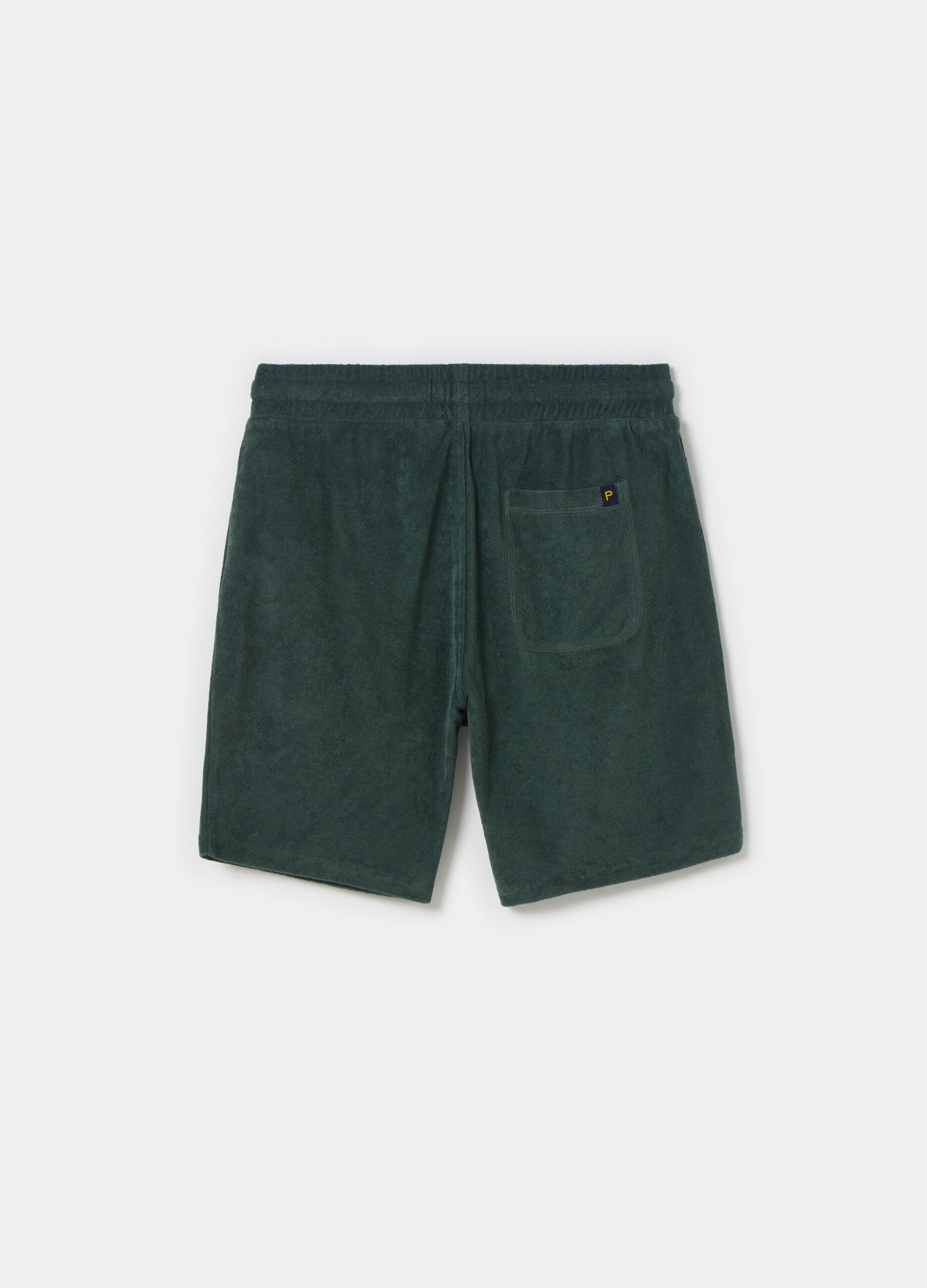 Bermudas joggers de tejido rizado reversible_4