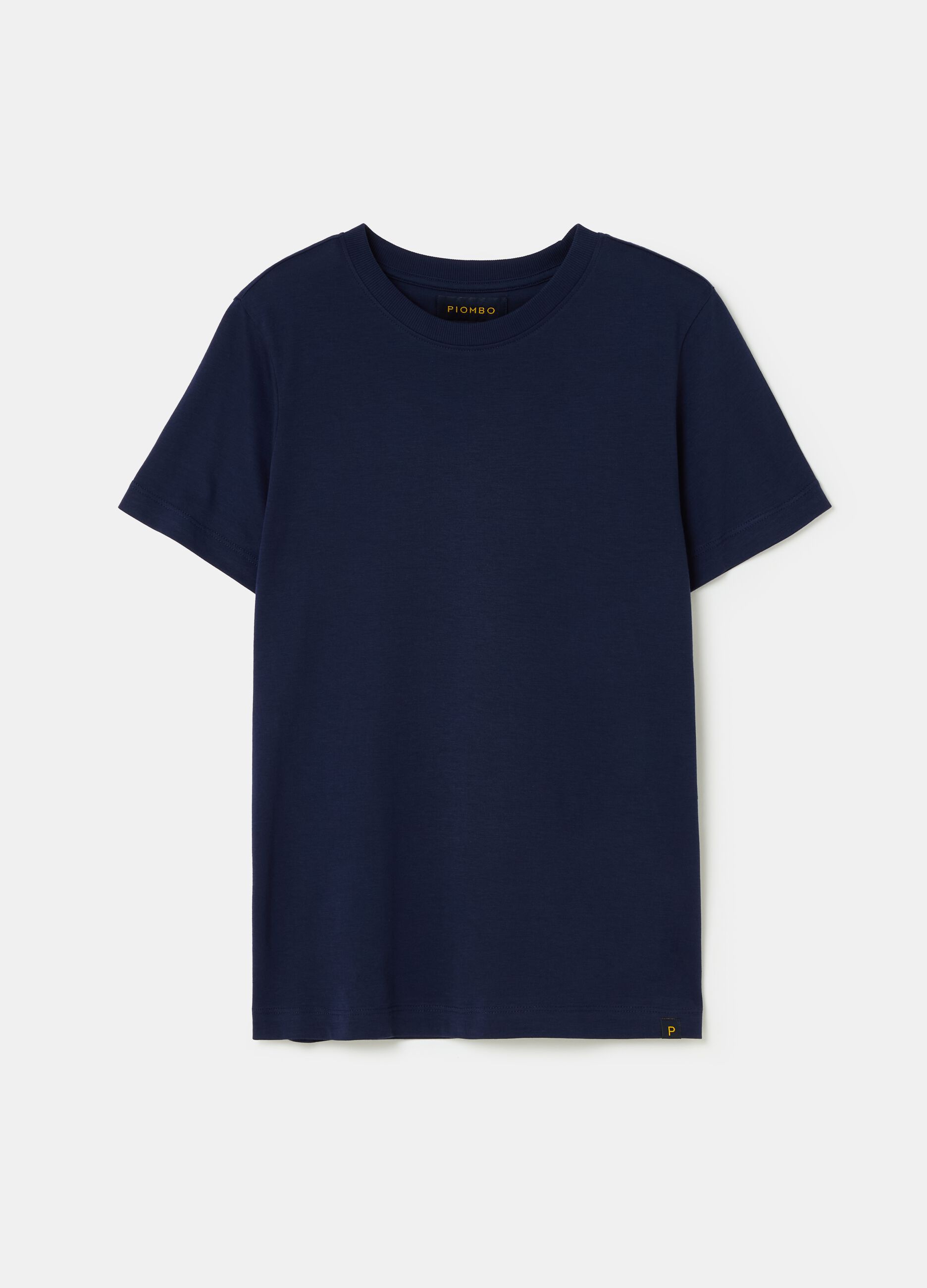 Supima cotton T-shirt with round neck_3