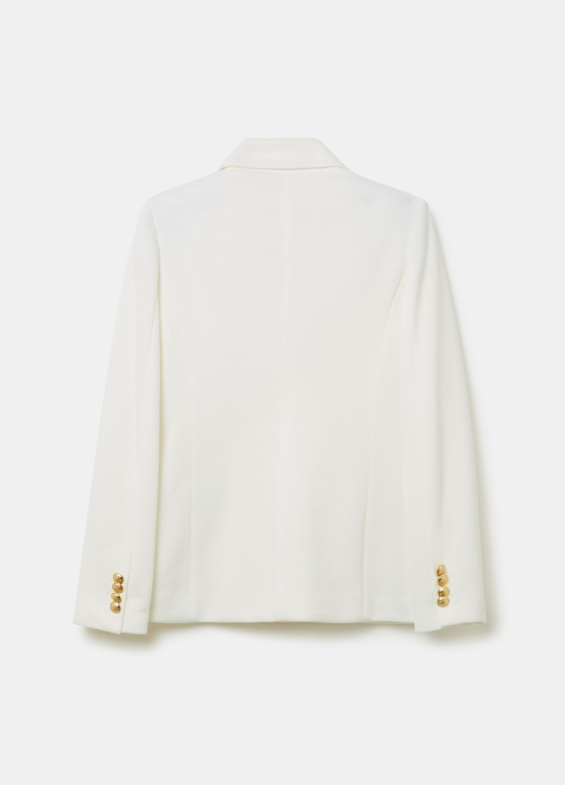 Ribbed-knit double-breasted blazer_4