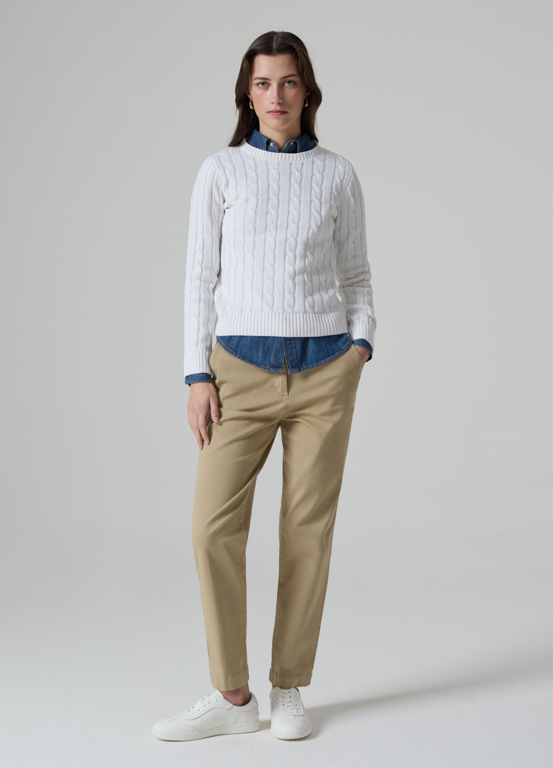Stretch cotton chinos_0