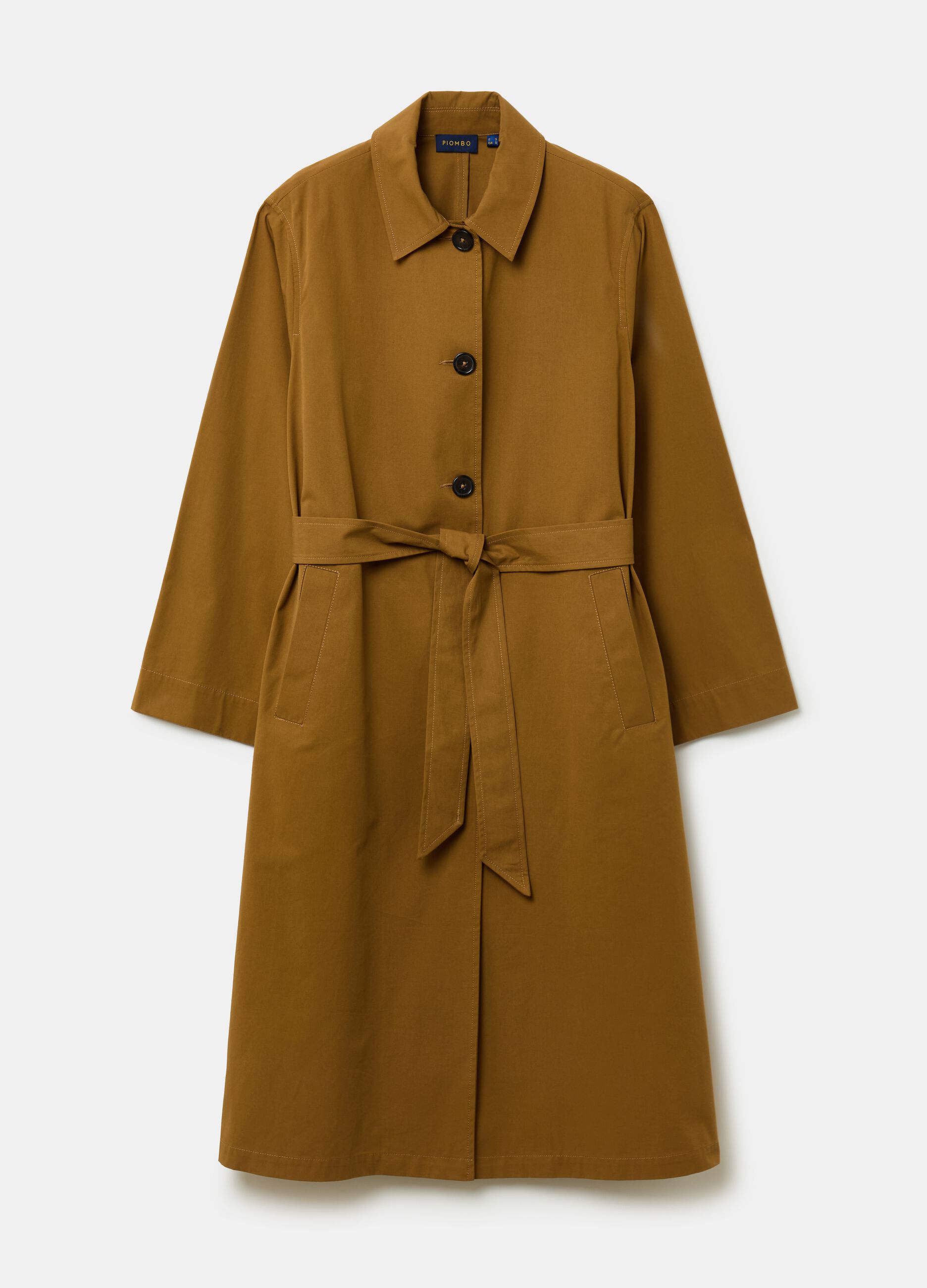 Long single-breasted coat with belt_3