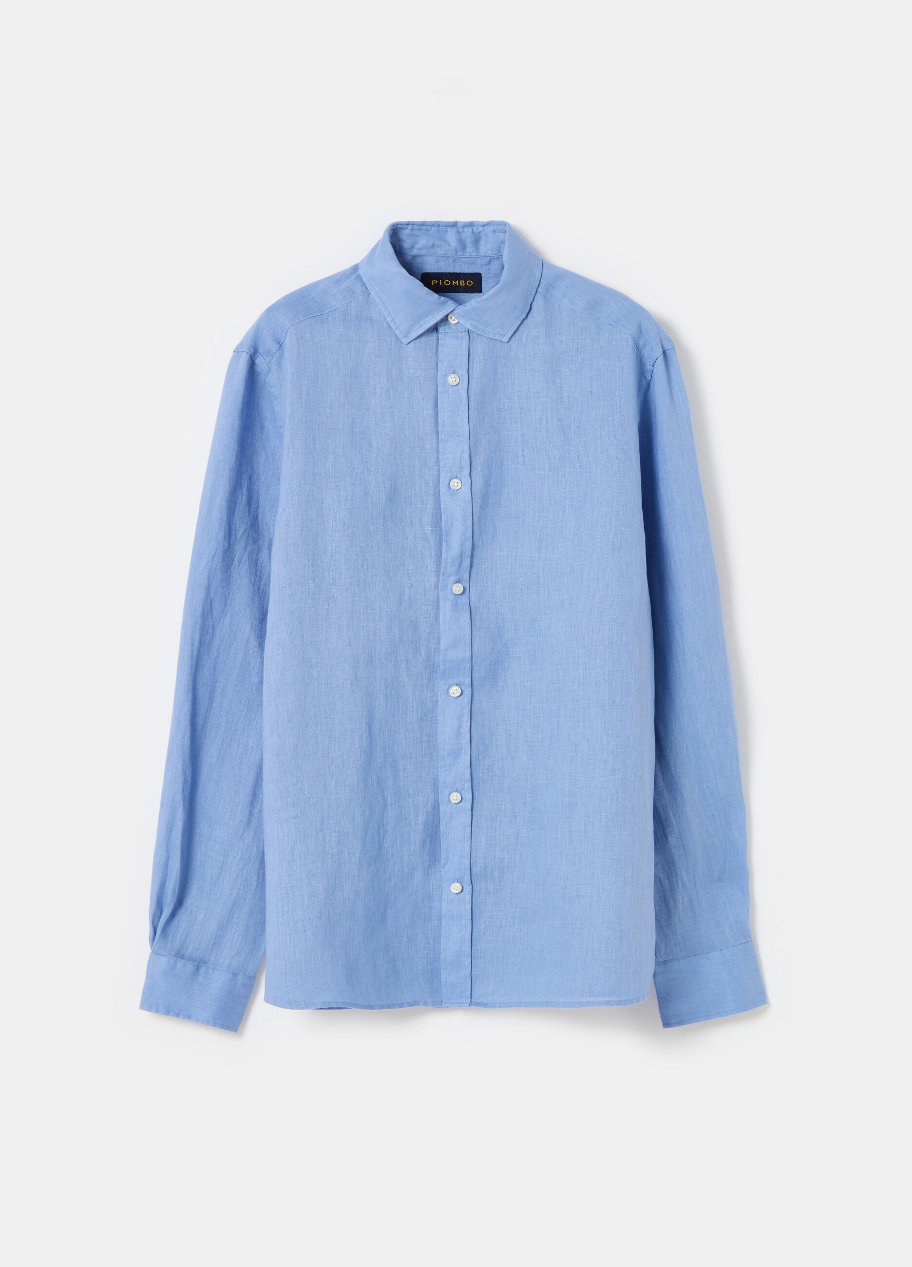 Camisa de lino color liso_2