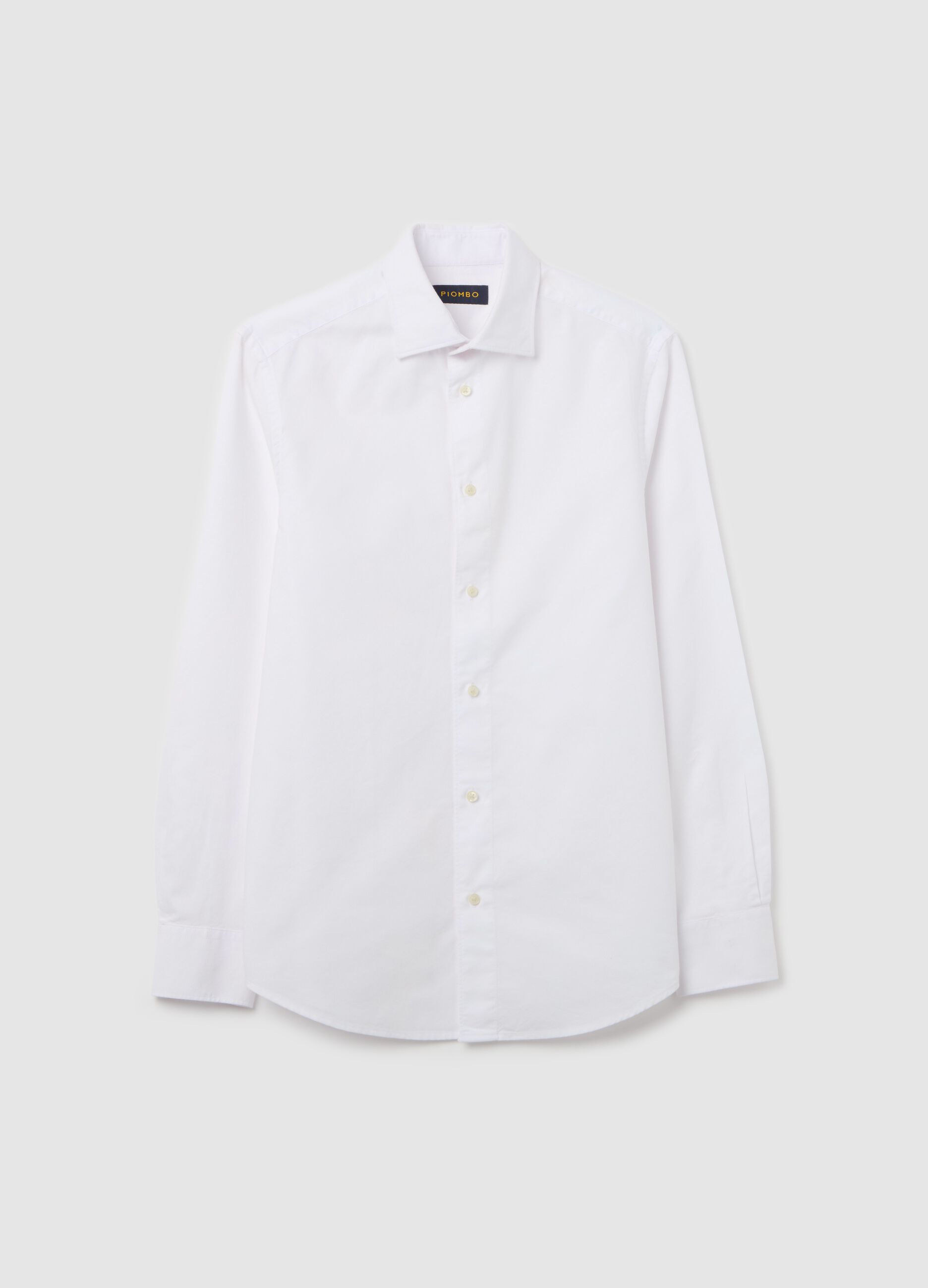 Shirt in solid colour Oxford cotton