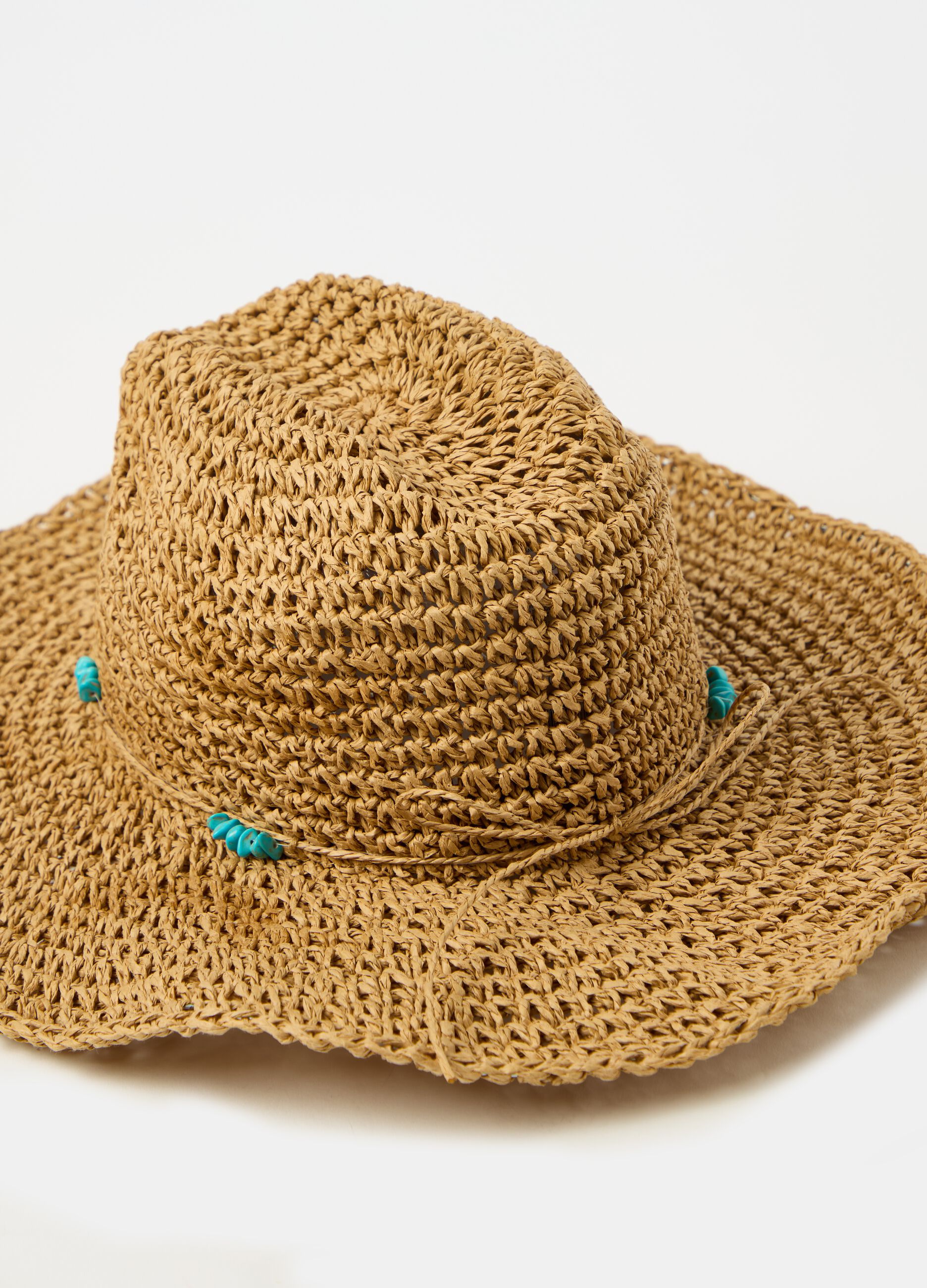 Straw hat with stones_1