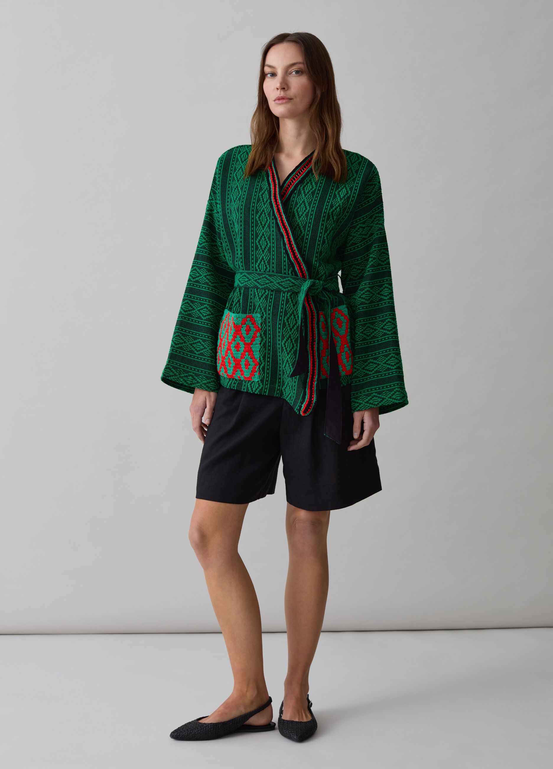 Kimono with ethnic designs