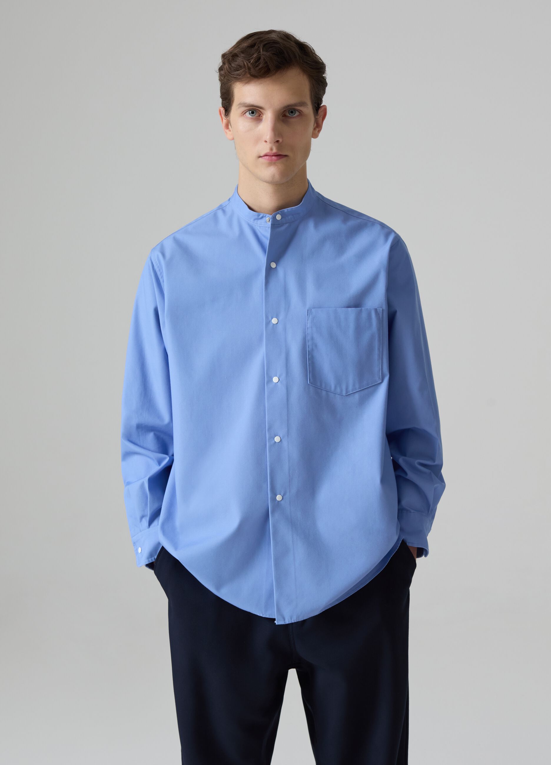 Selection regular-fit shirt with Mandarin collar_0