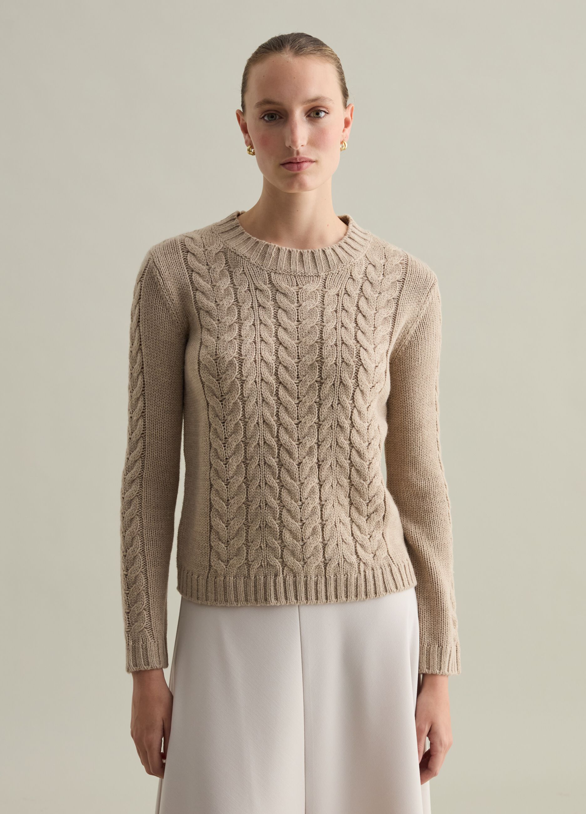 Contemporary cable-knit pullover pour Femme | PIOMBO