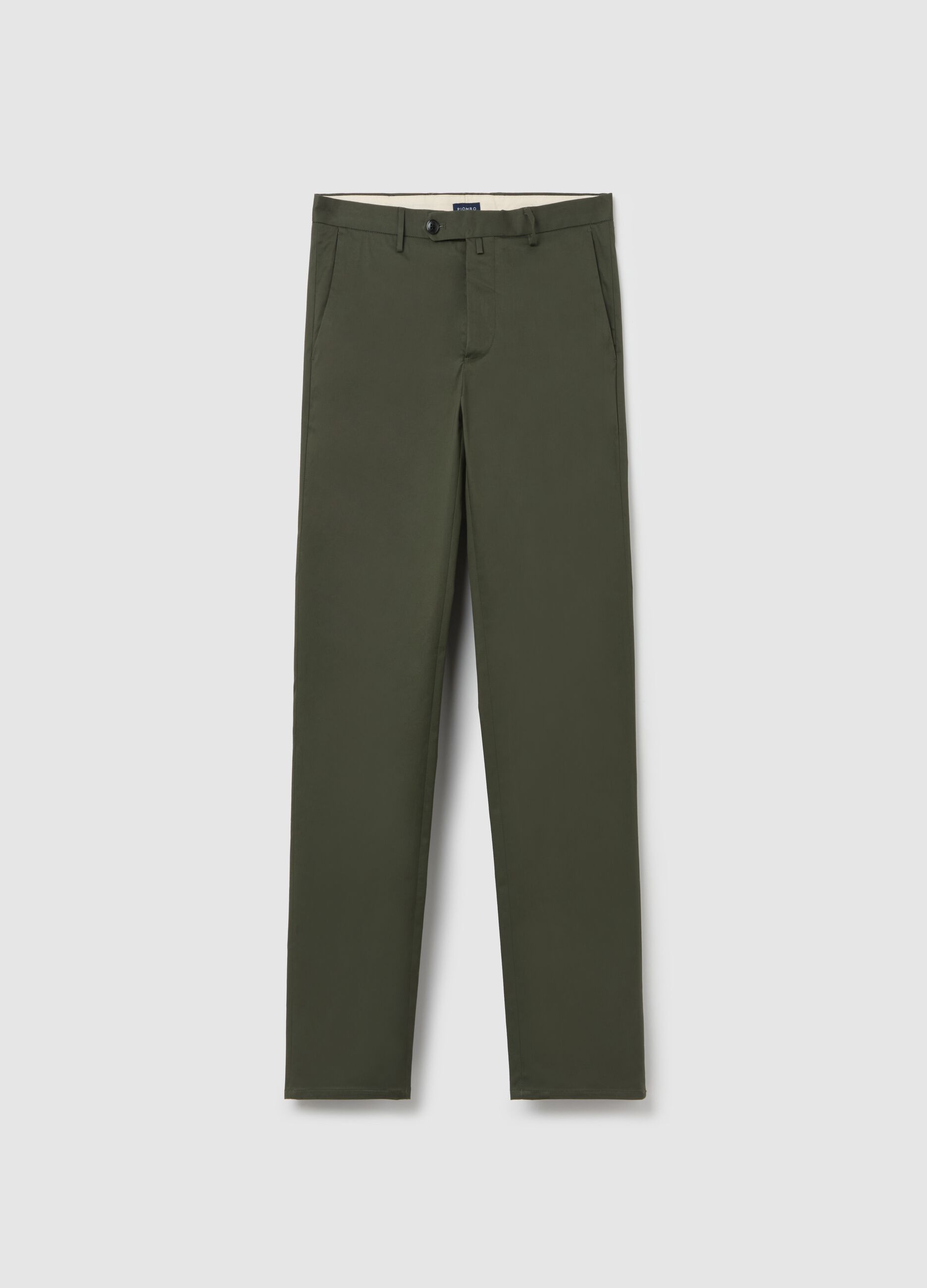 Stretch cotton chino trousers