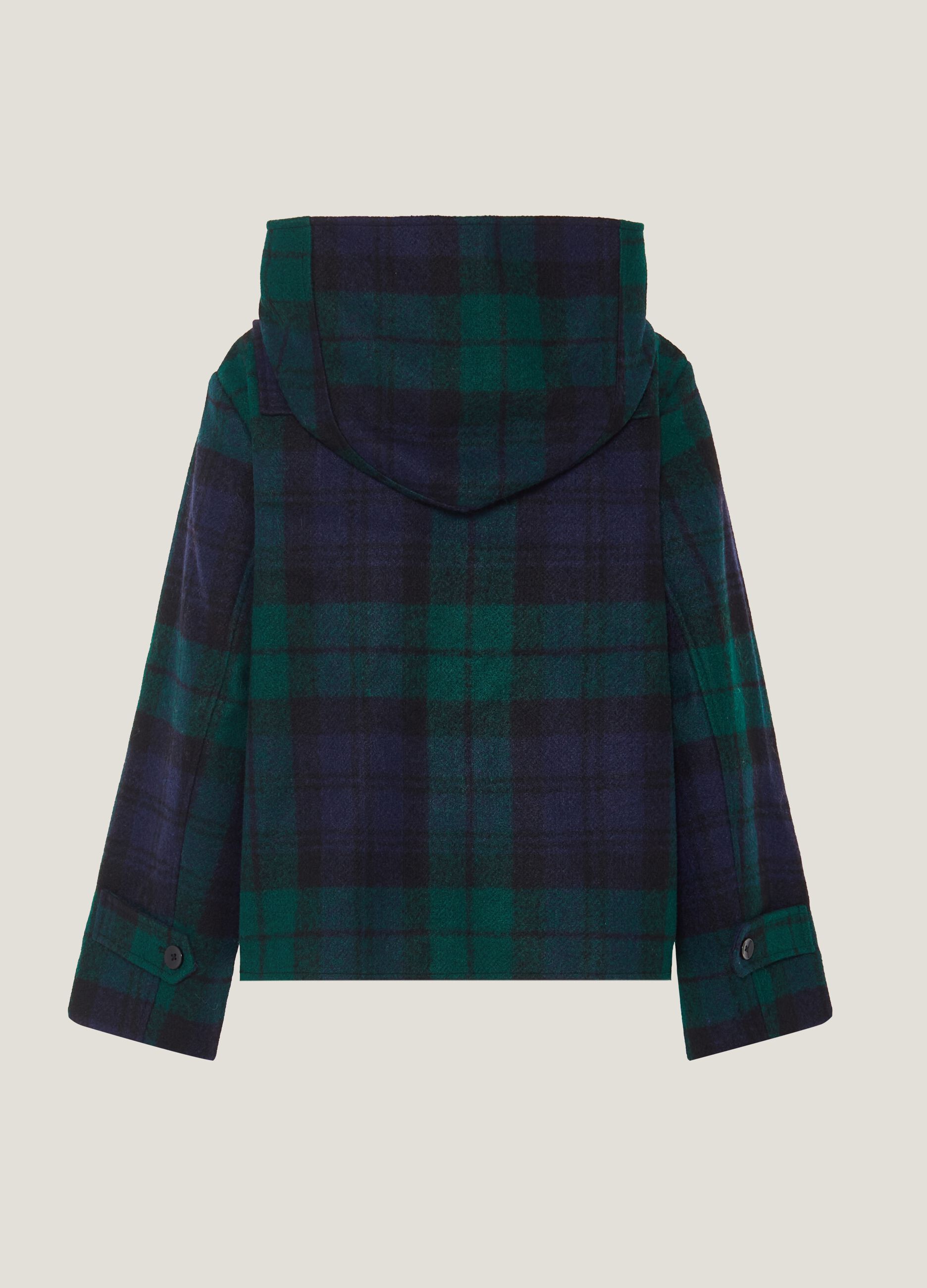 Tartan duffle coat top