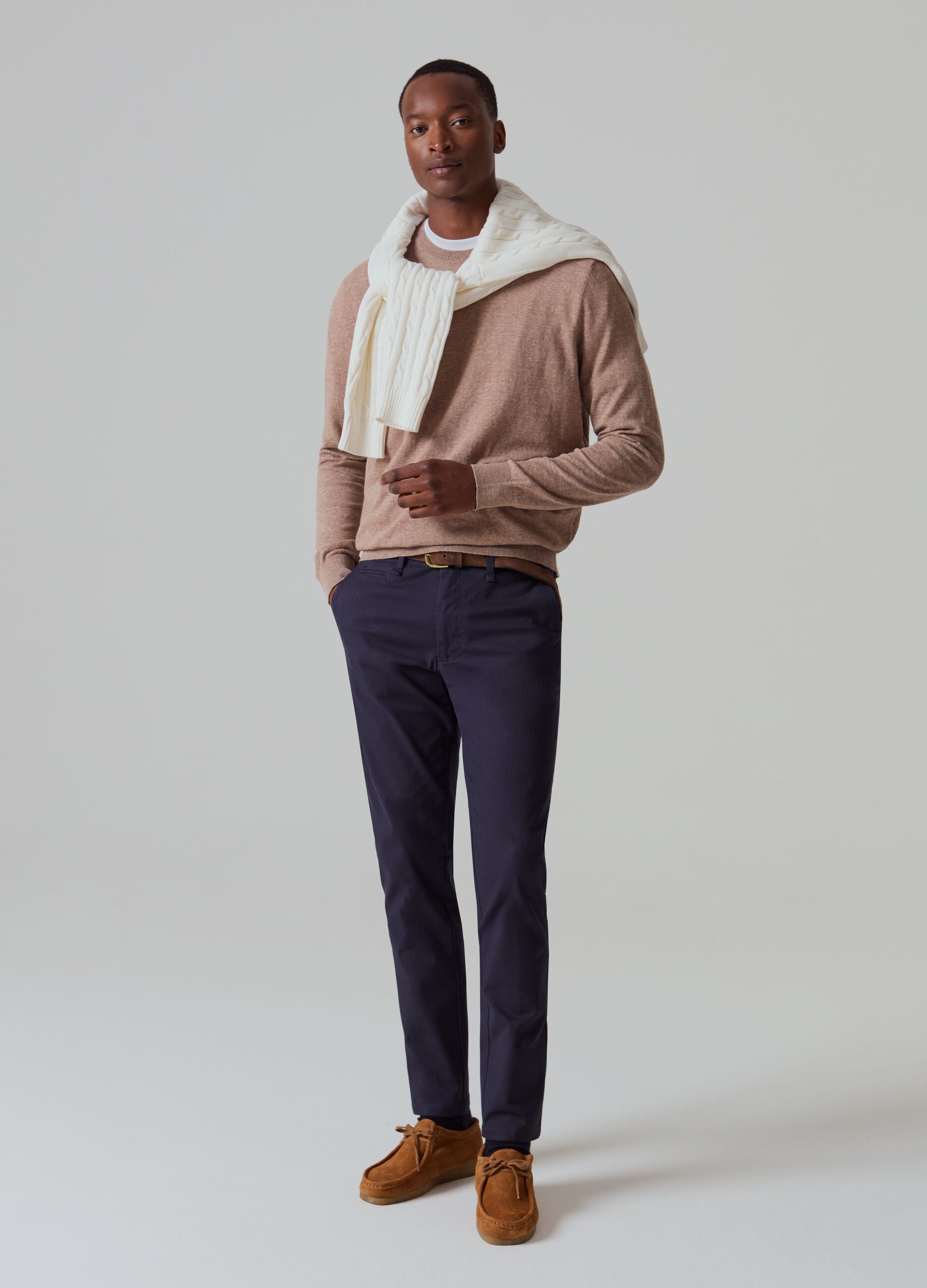 Slim-fit, stretch cotton chinos_0