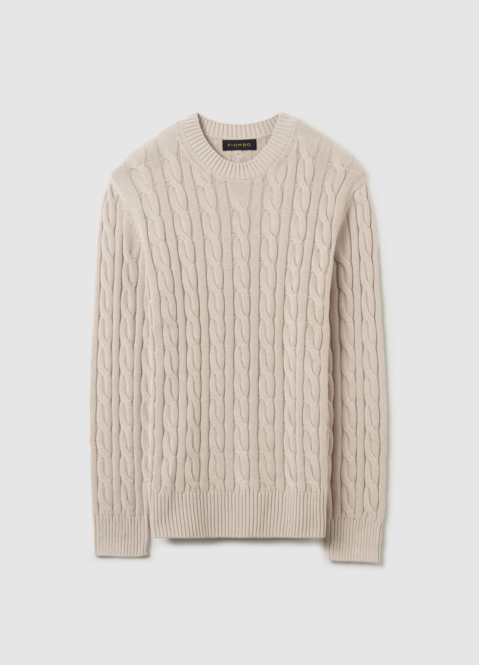 Pullover with cable-knit design