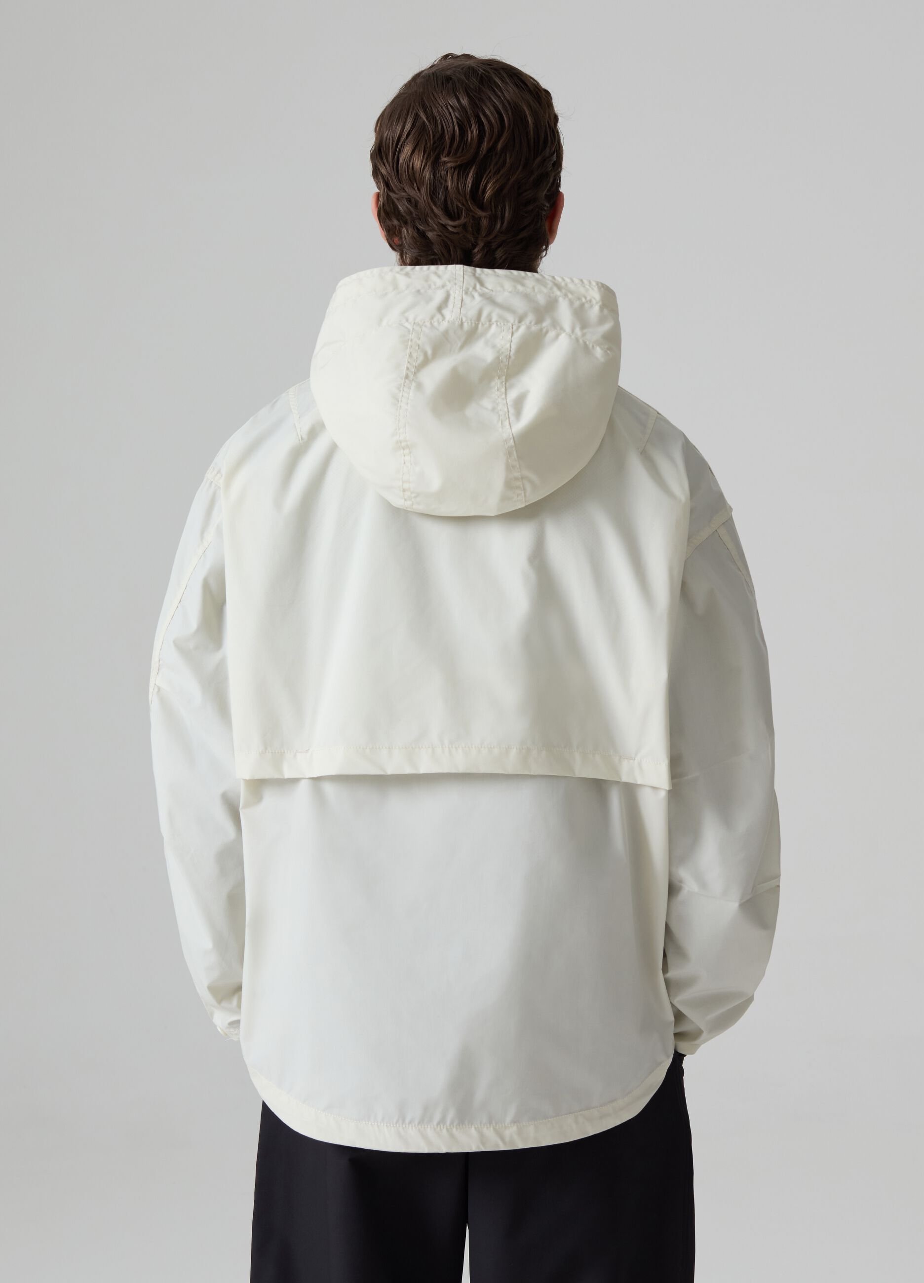 Selection short oversized jacket with hood_2