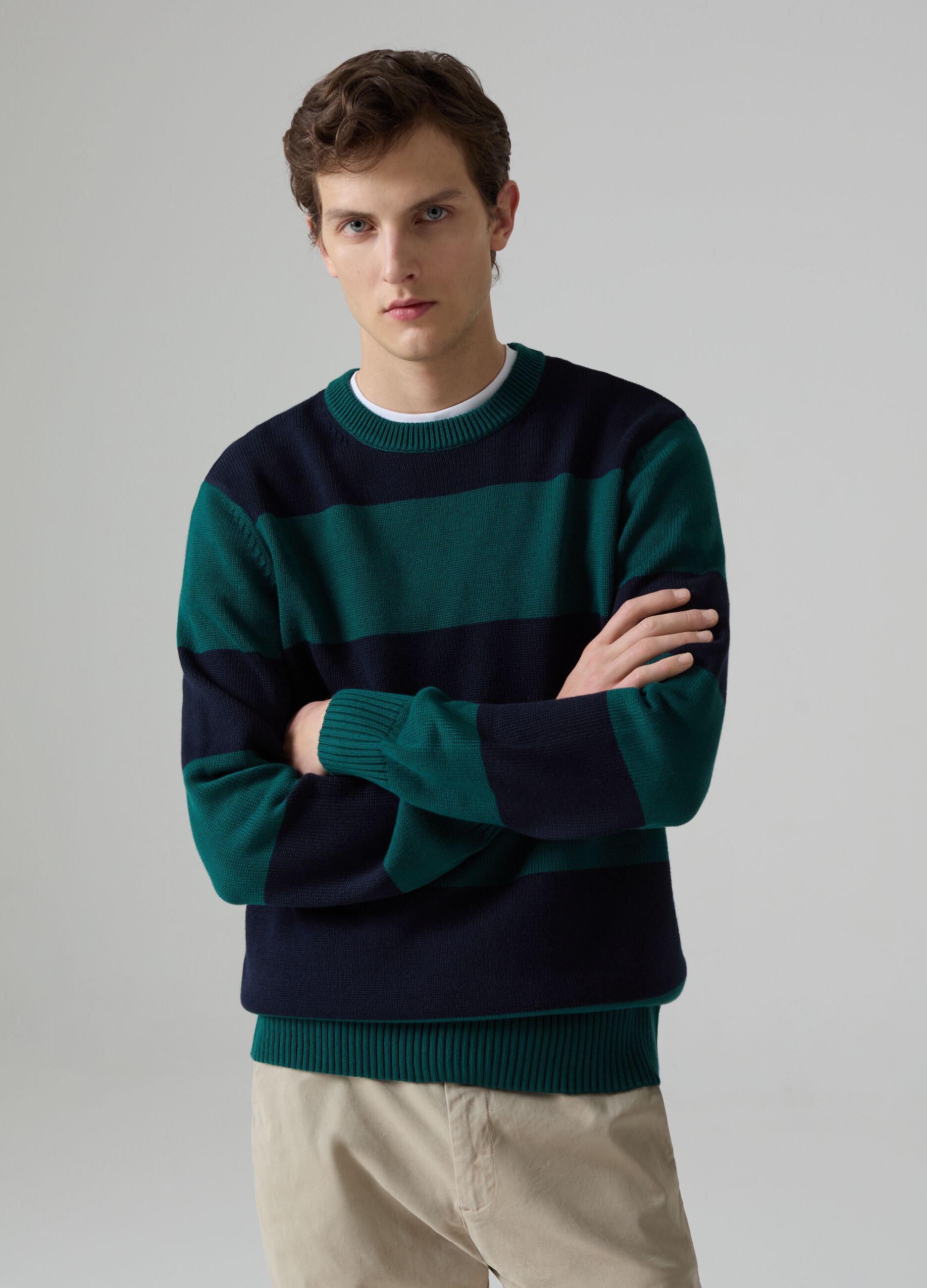 Jersey de algodón de rayas