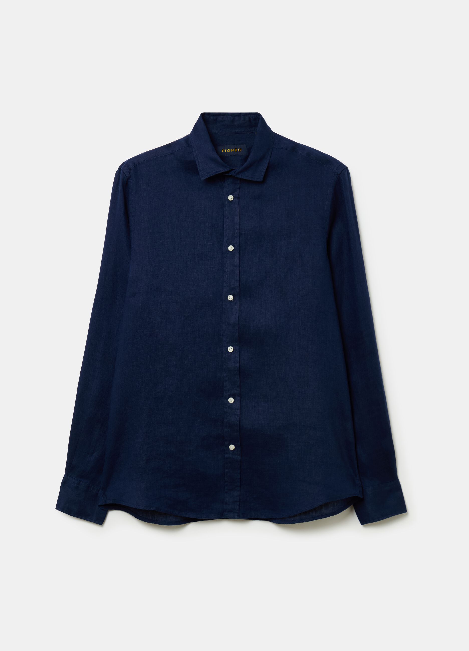 Camisa de lino color liso_3