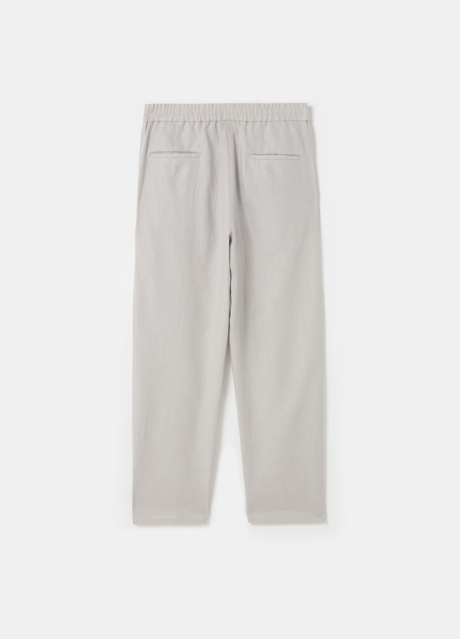 Contemporary trousers in linen_4