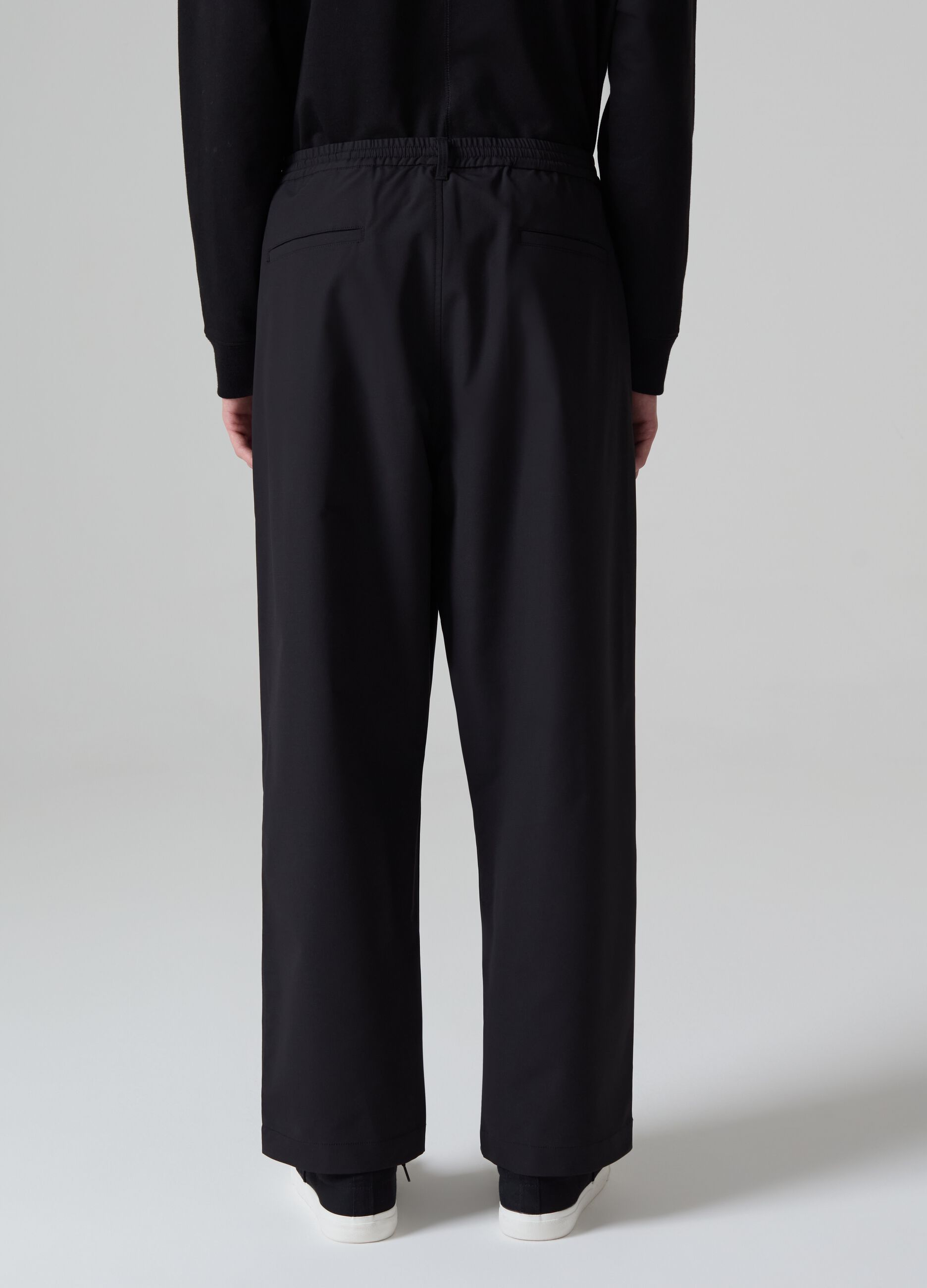 PIOMBO Selection straight-fit trousers in technical fabric_1