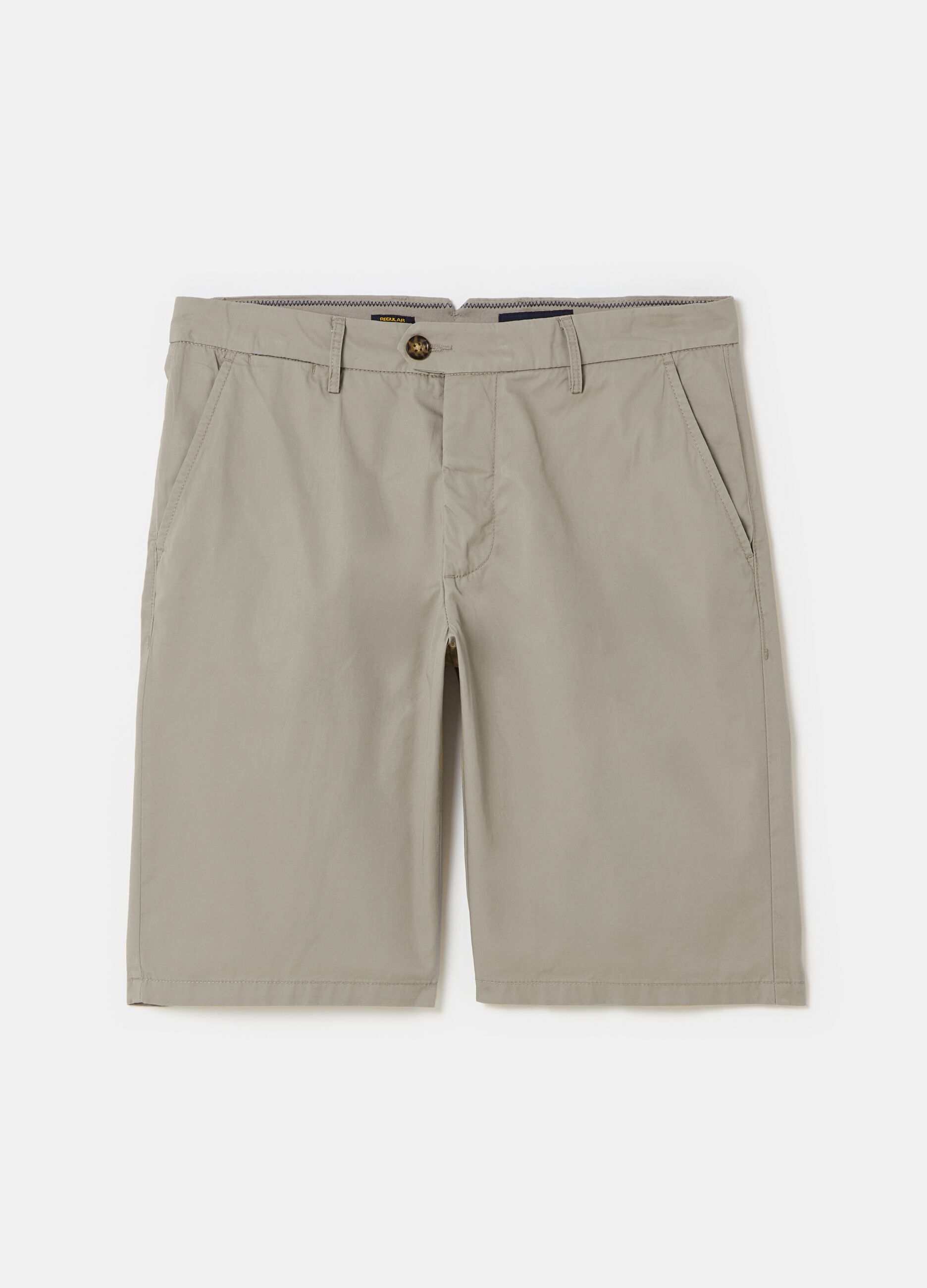 Chinos cortos de algodón elástico_3