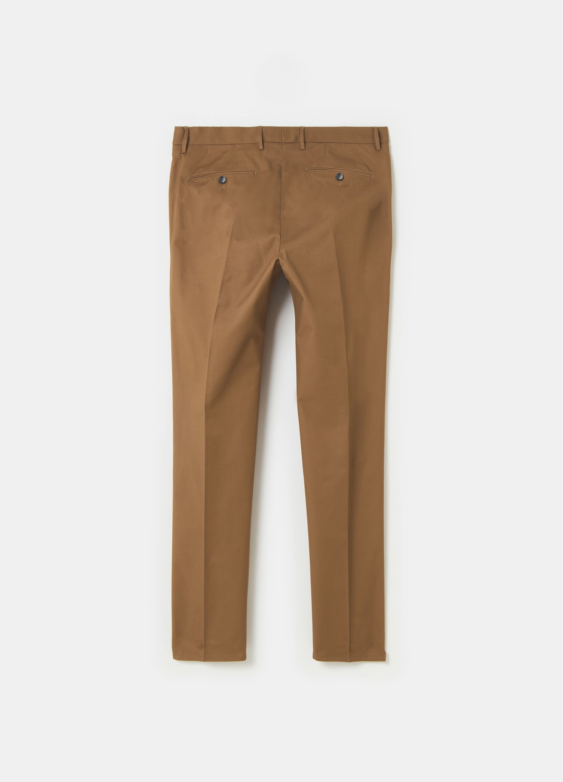Contemporary chino trousers with darts