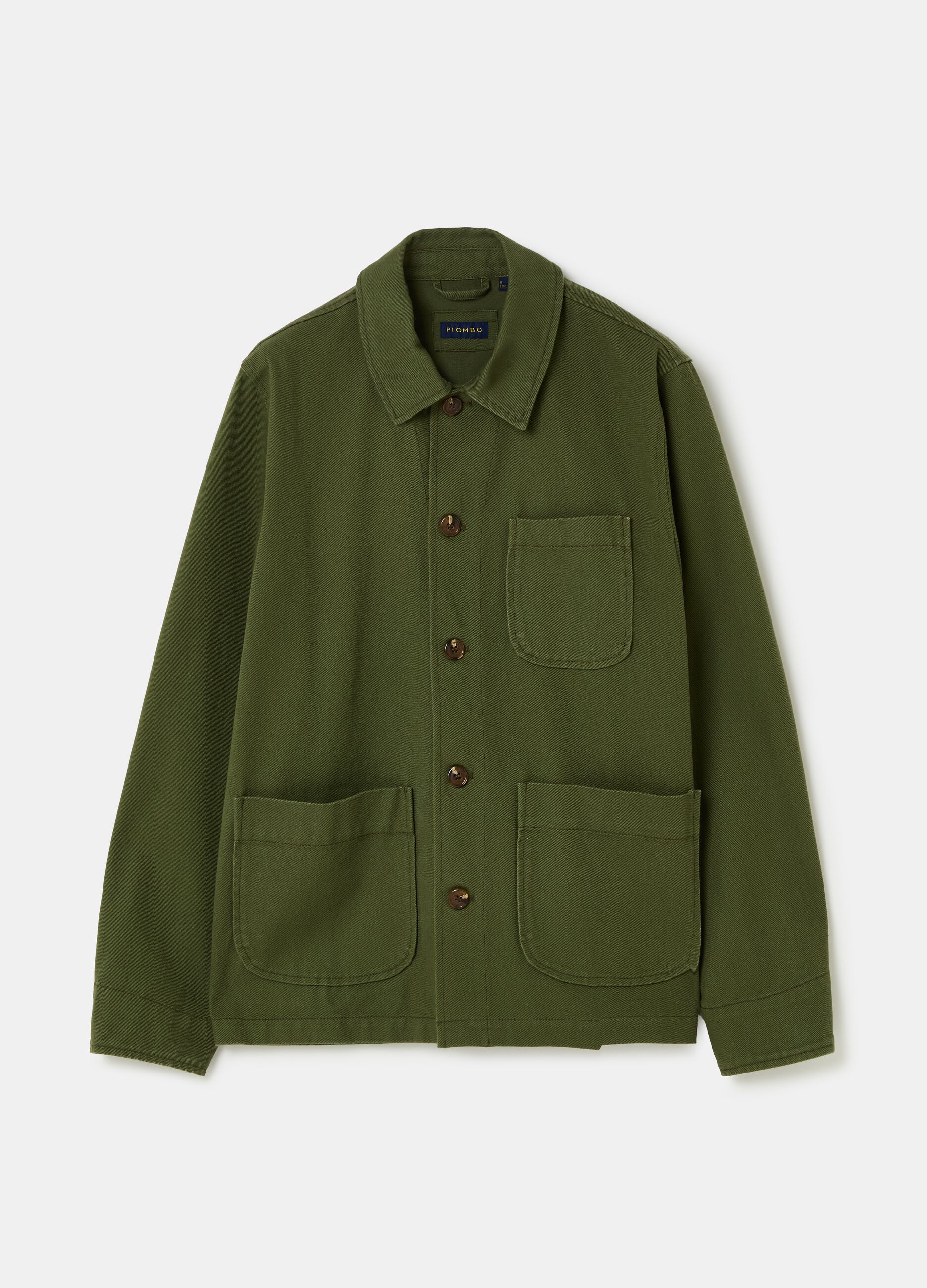 Cotton shacket with pockets