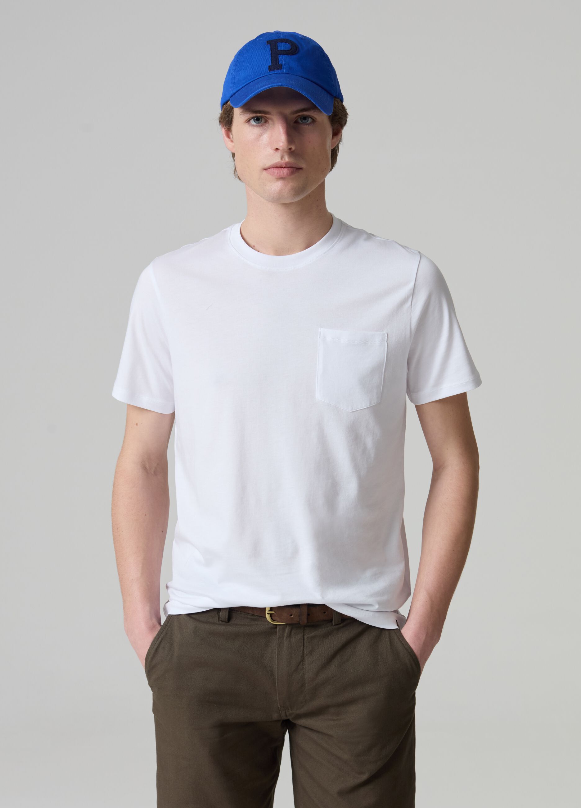 Supima cotton T-shirt with pocket_0
