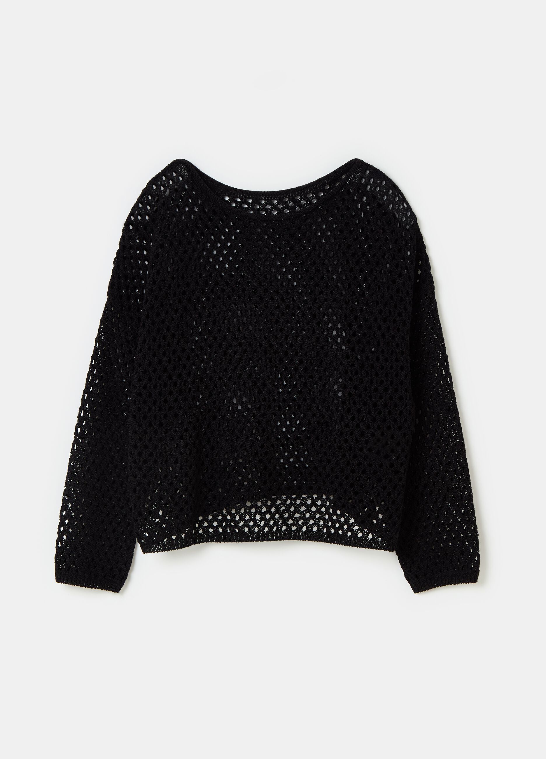 Contemporary oversized crochet top