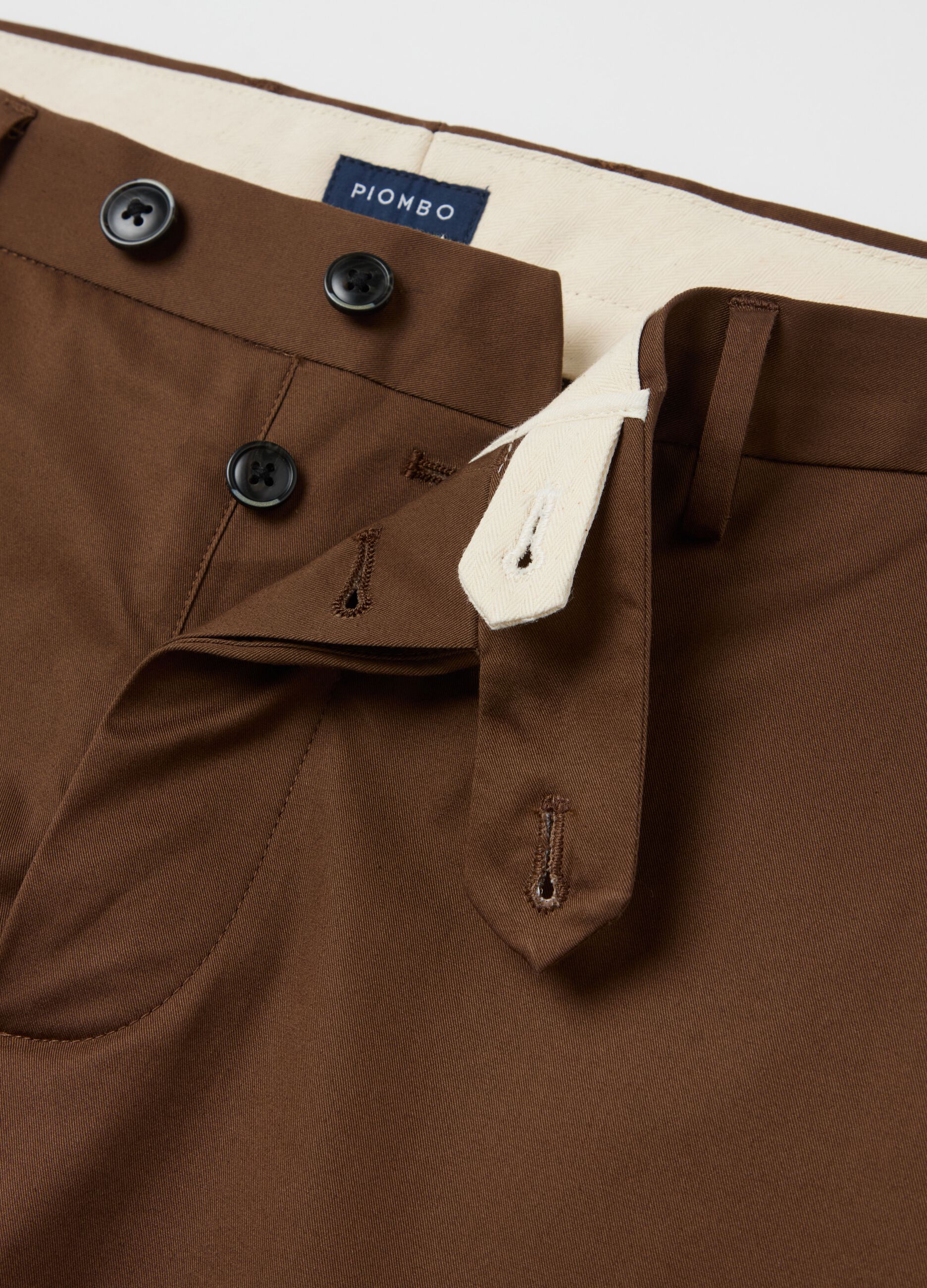 Stretch cotton chino trousers
