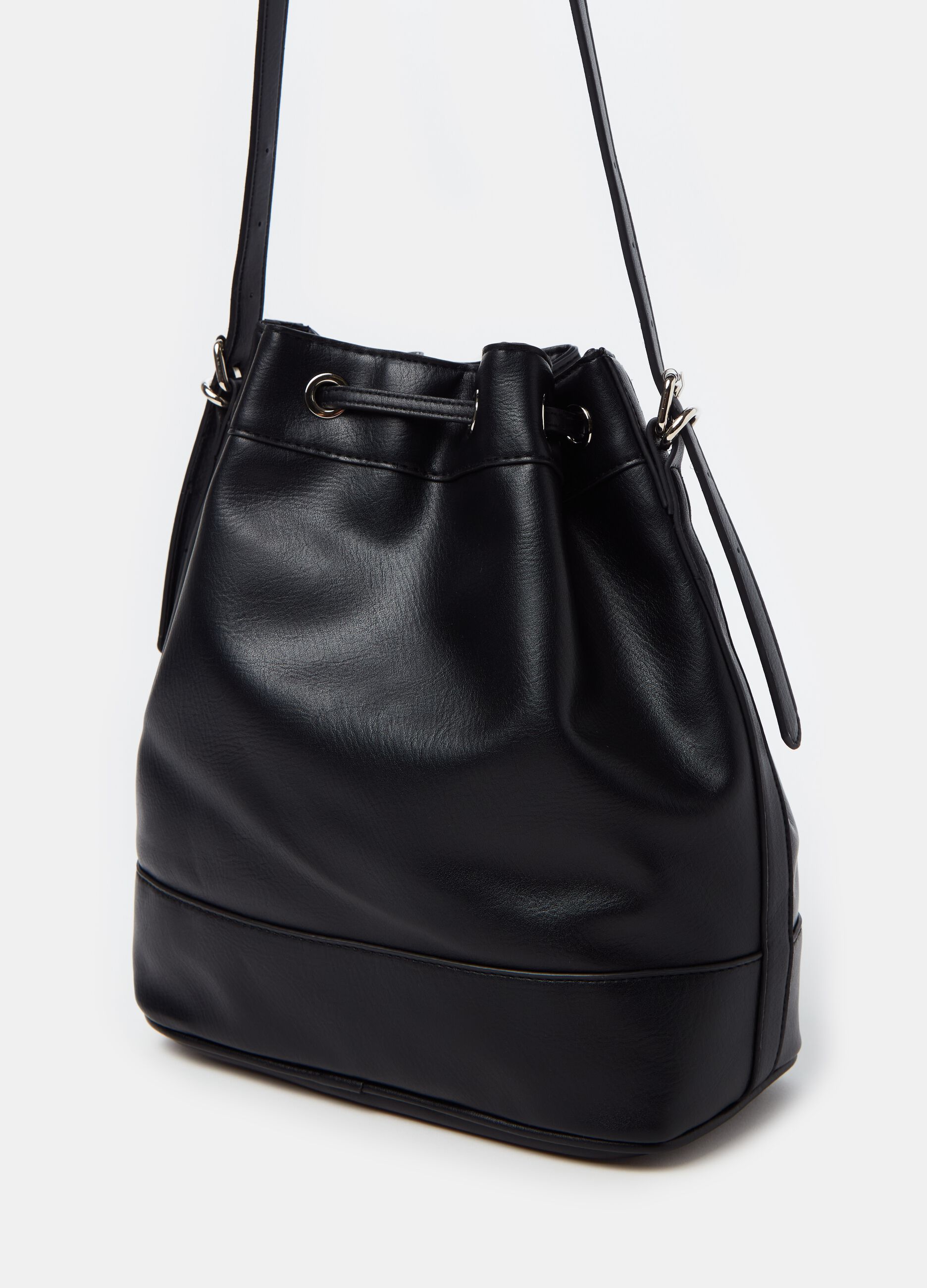 Bucket bag with shoulder strap