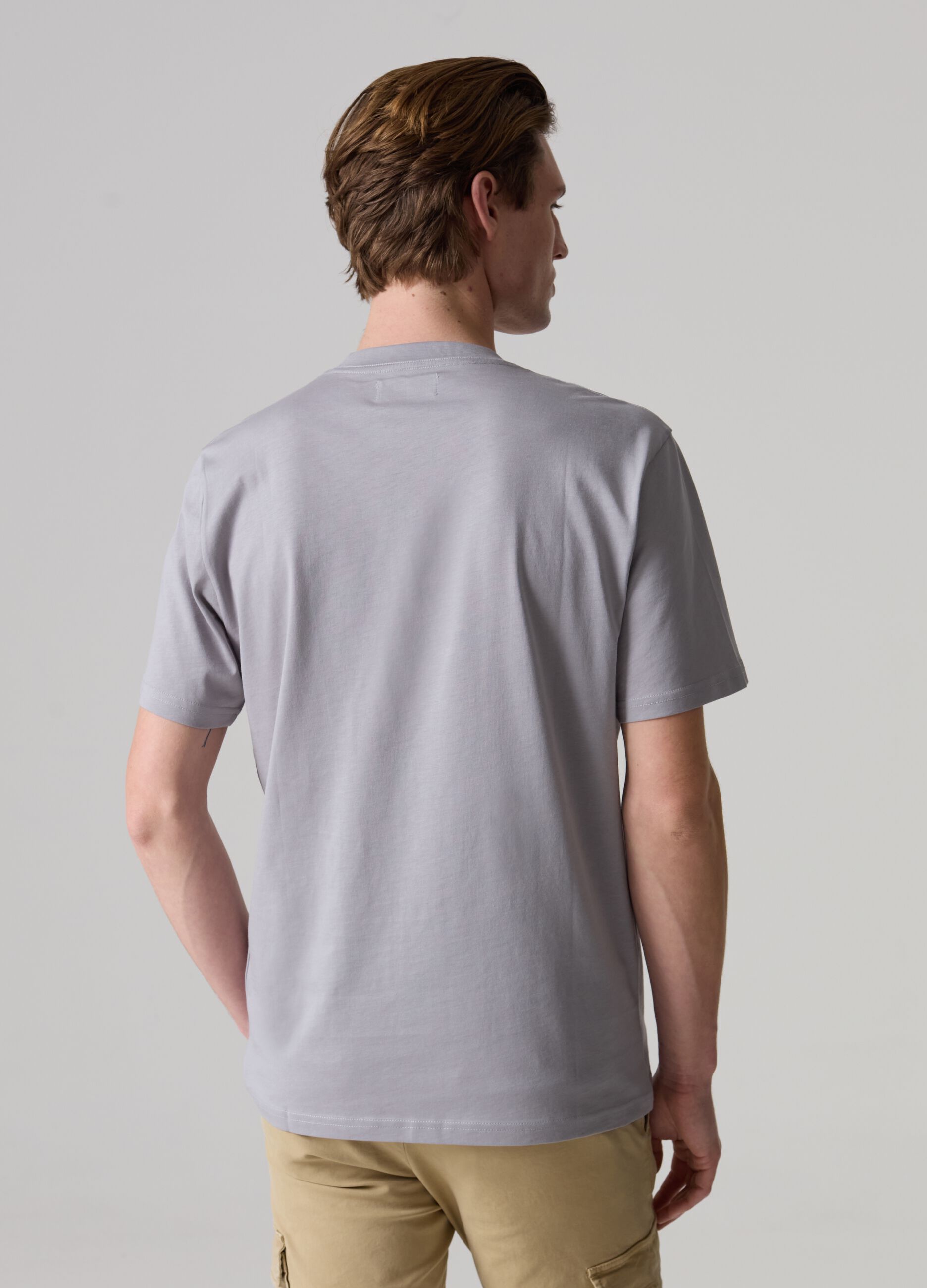 Supima cotton T-shirt with round neck