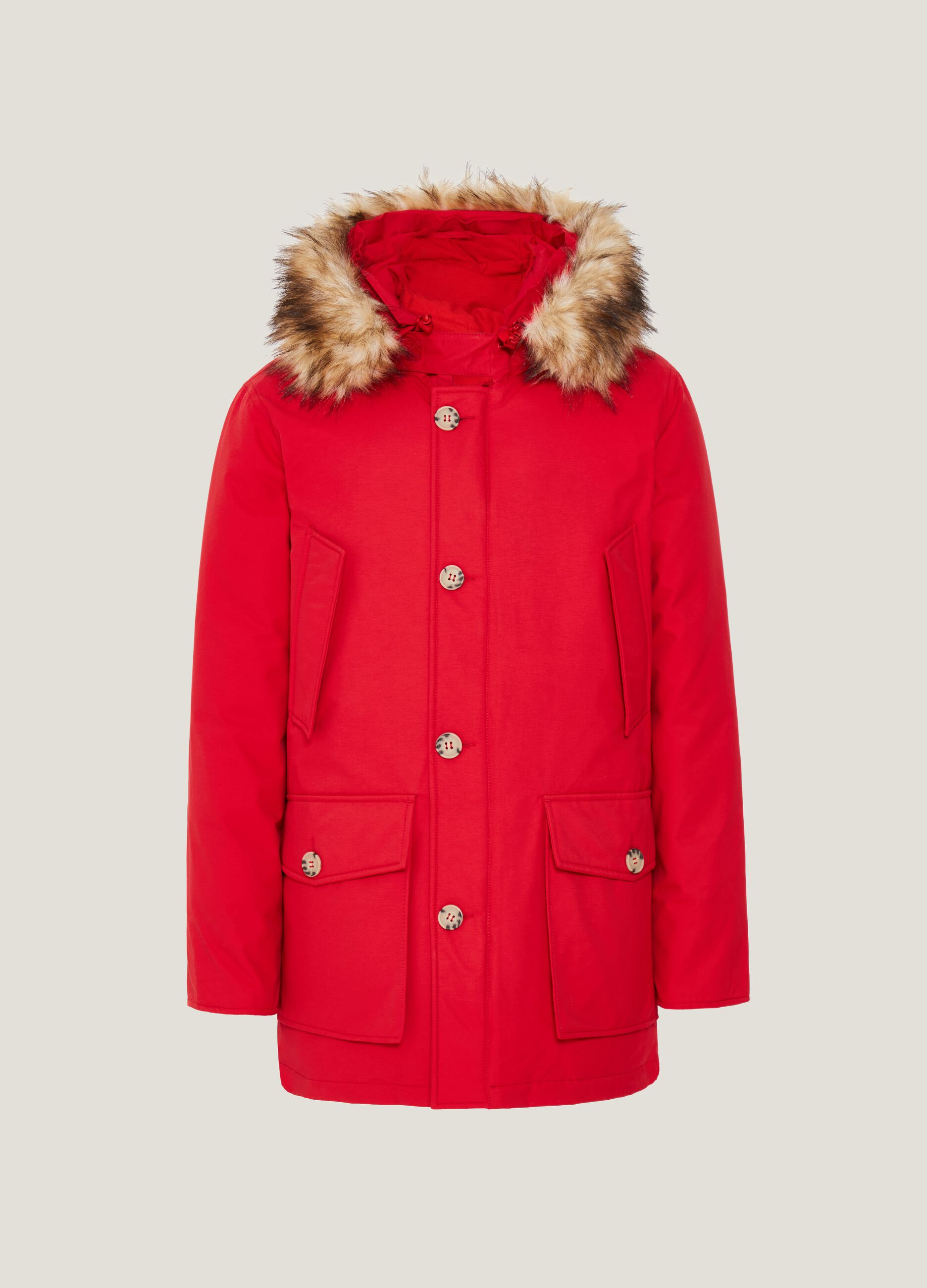 Parka rosso on sale