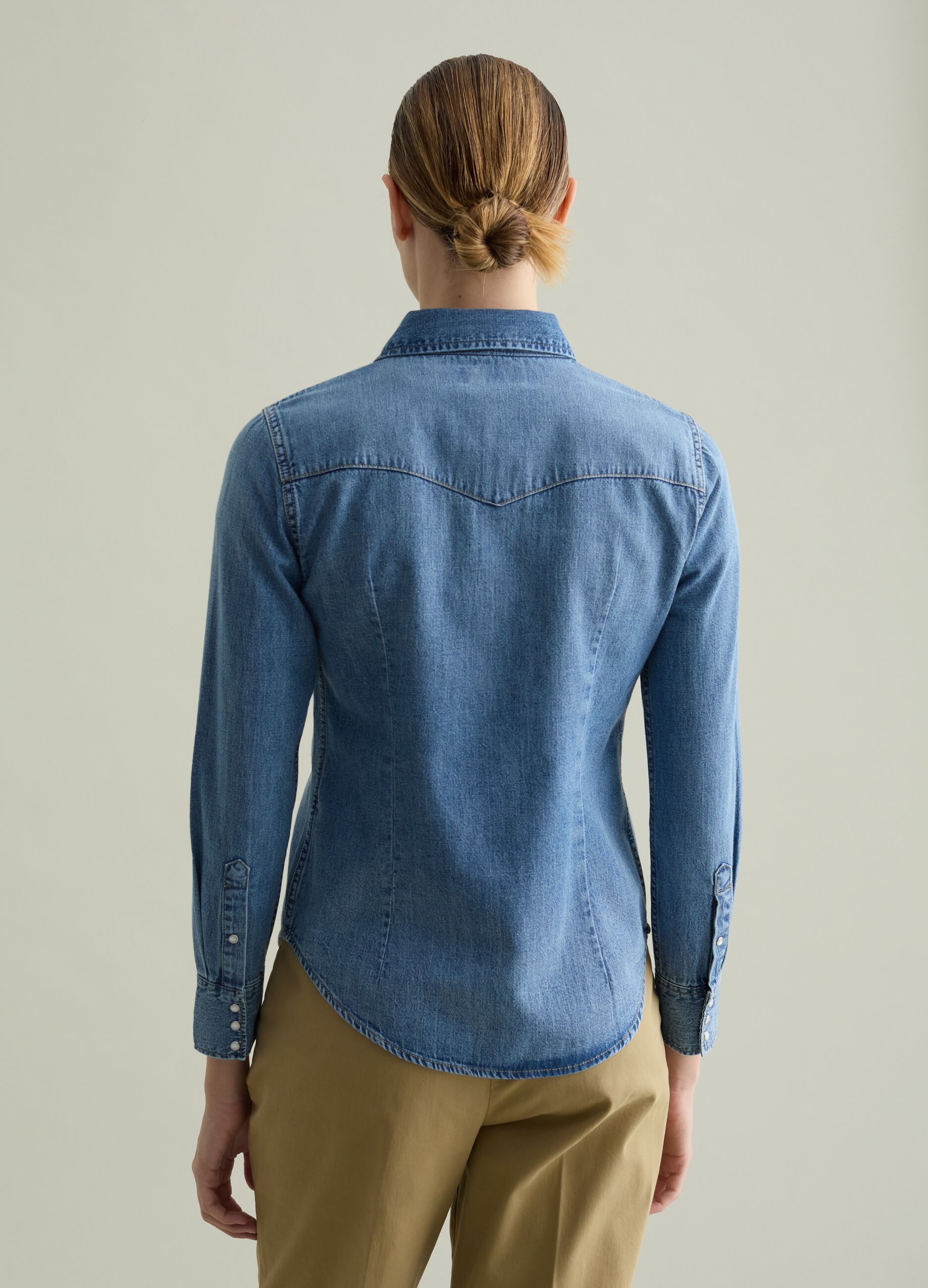 Western shirt in denim