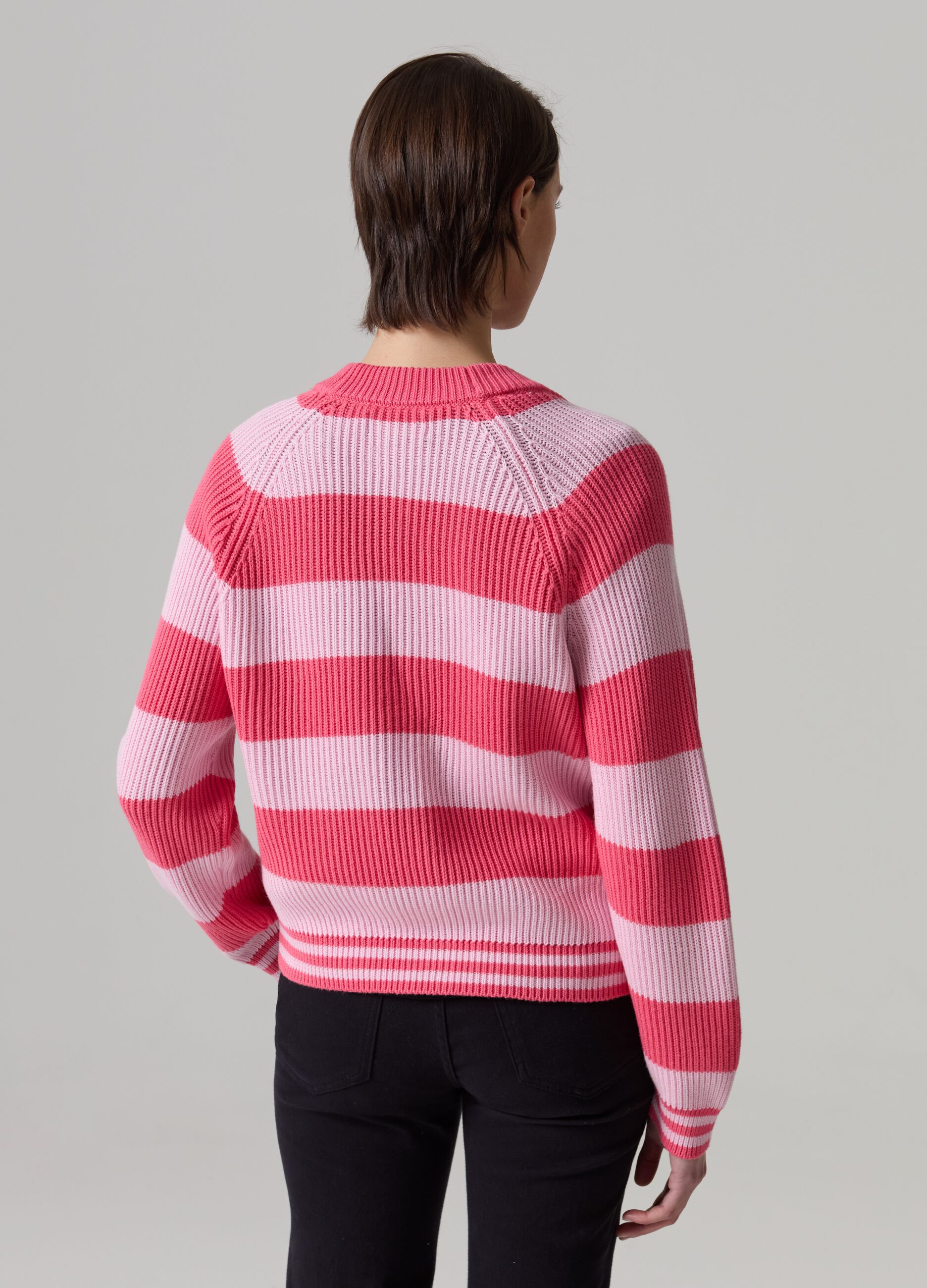 Striped cardigan with jewel buttons