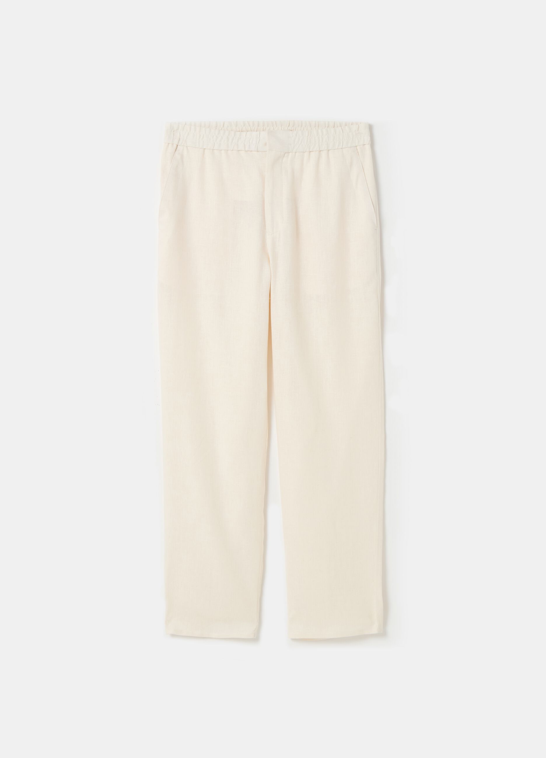 Contemporary trousers in linen_3