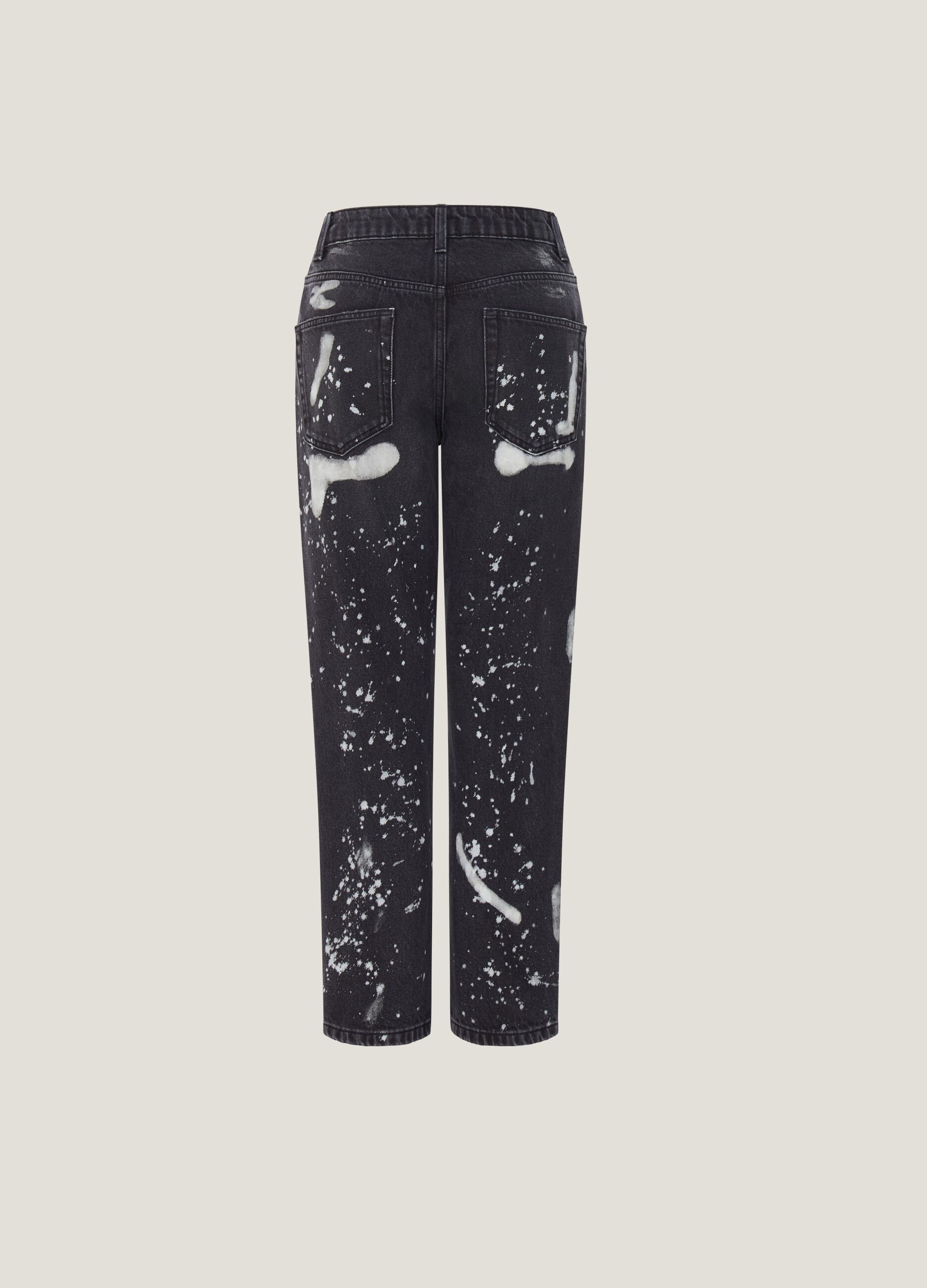 Grey paint splatter jeans womens sales