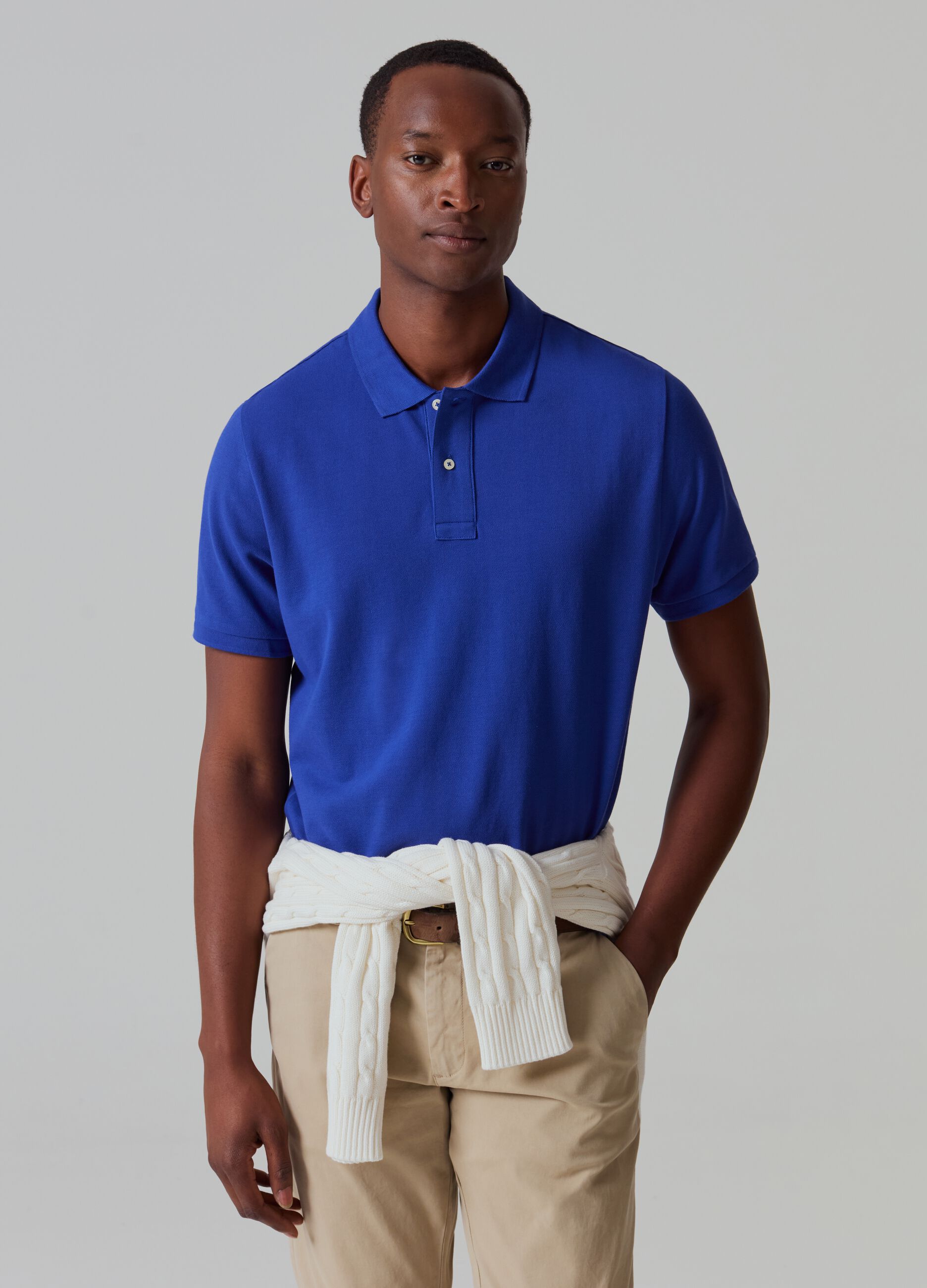 Supima cotton piquet polo shirt_0