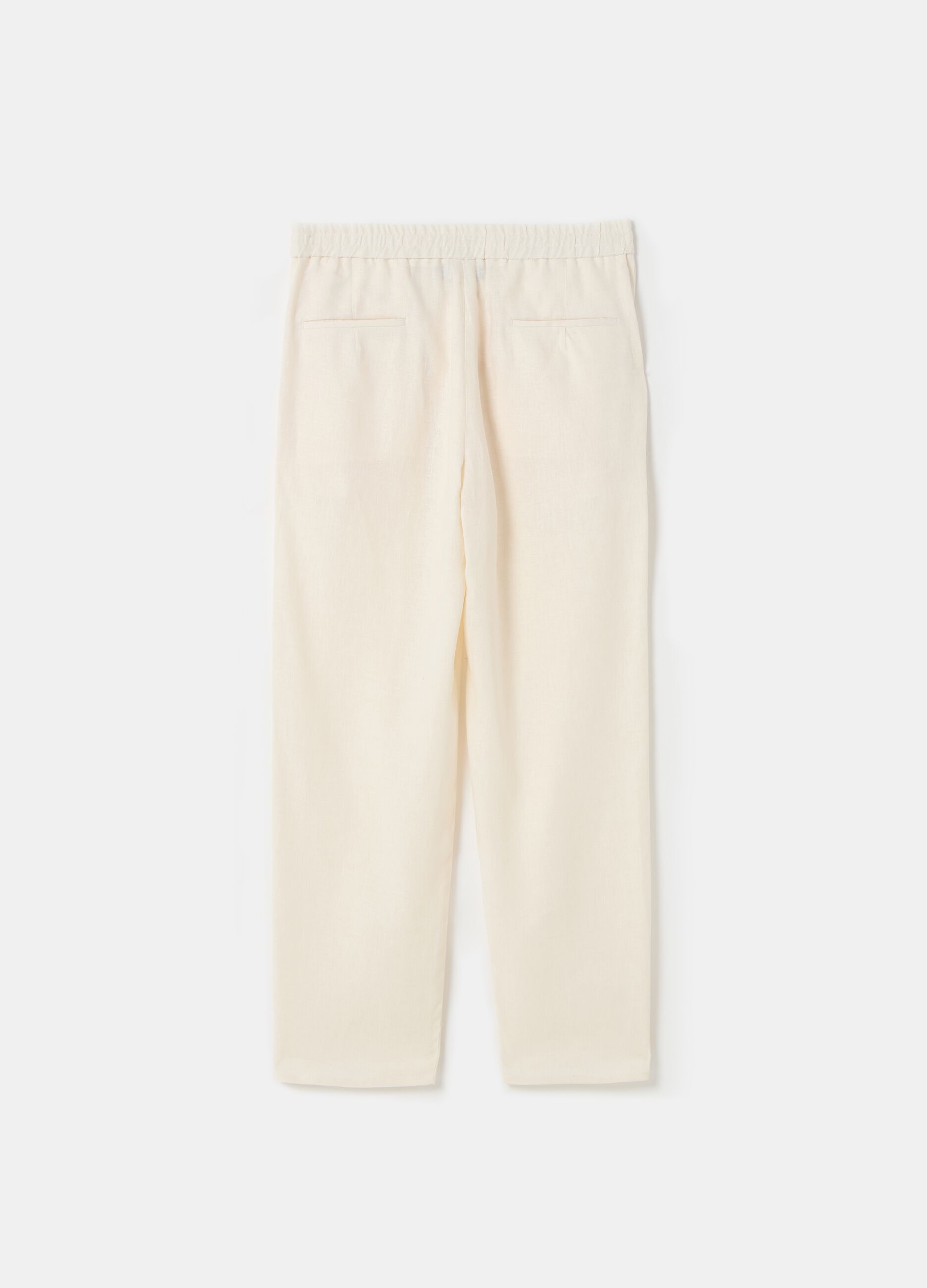 Contemporary trousers in linen_4