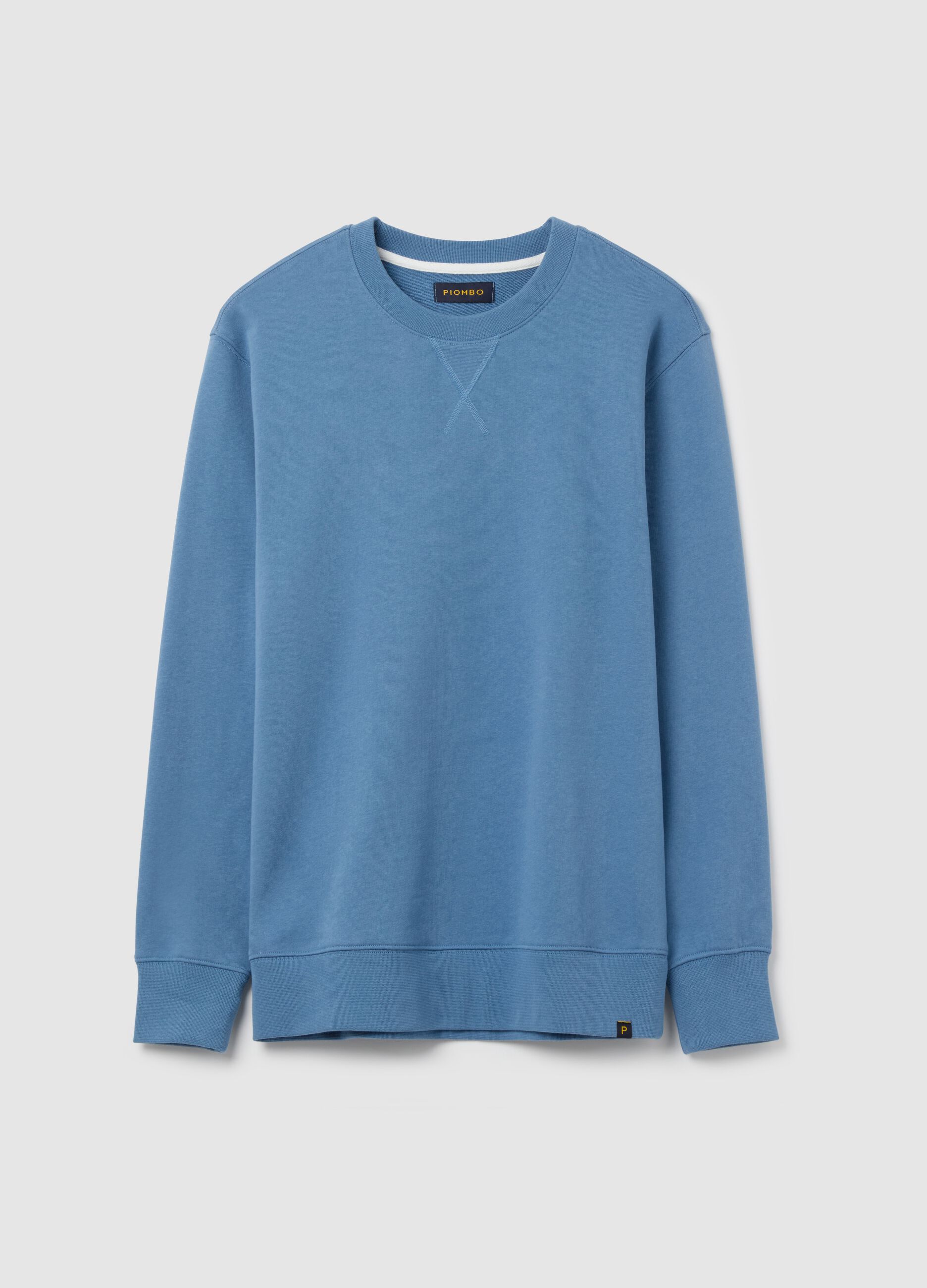 Sweatshirt with round neck and stitched detail