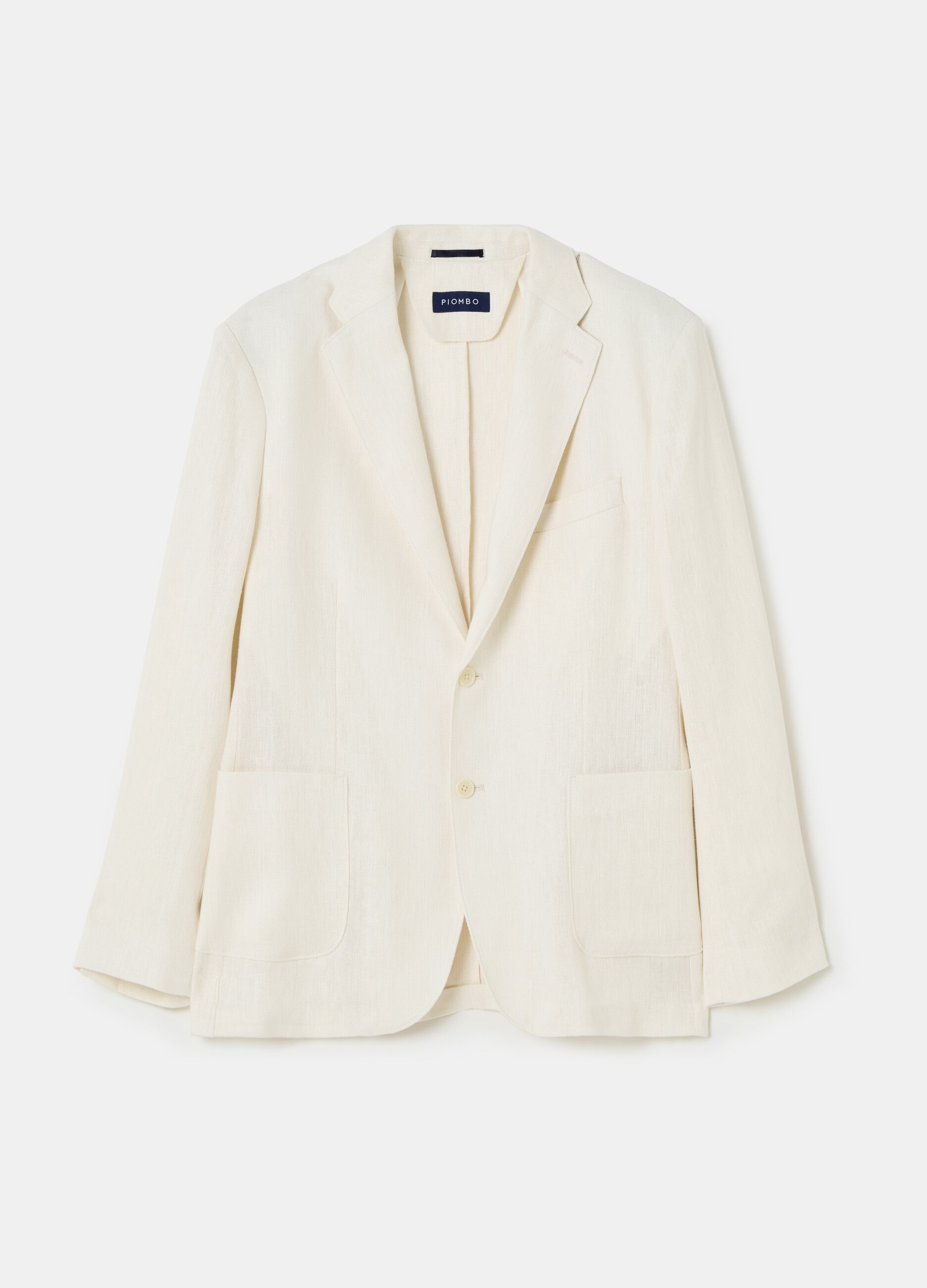 Contemporary single-breasted blazer in linen_3