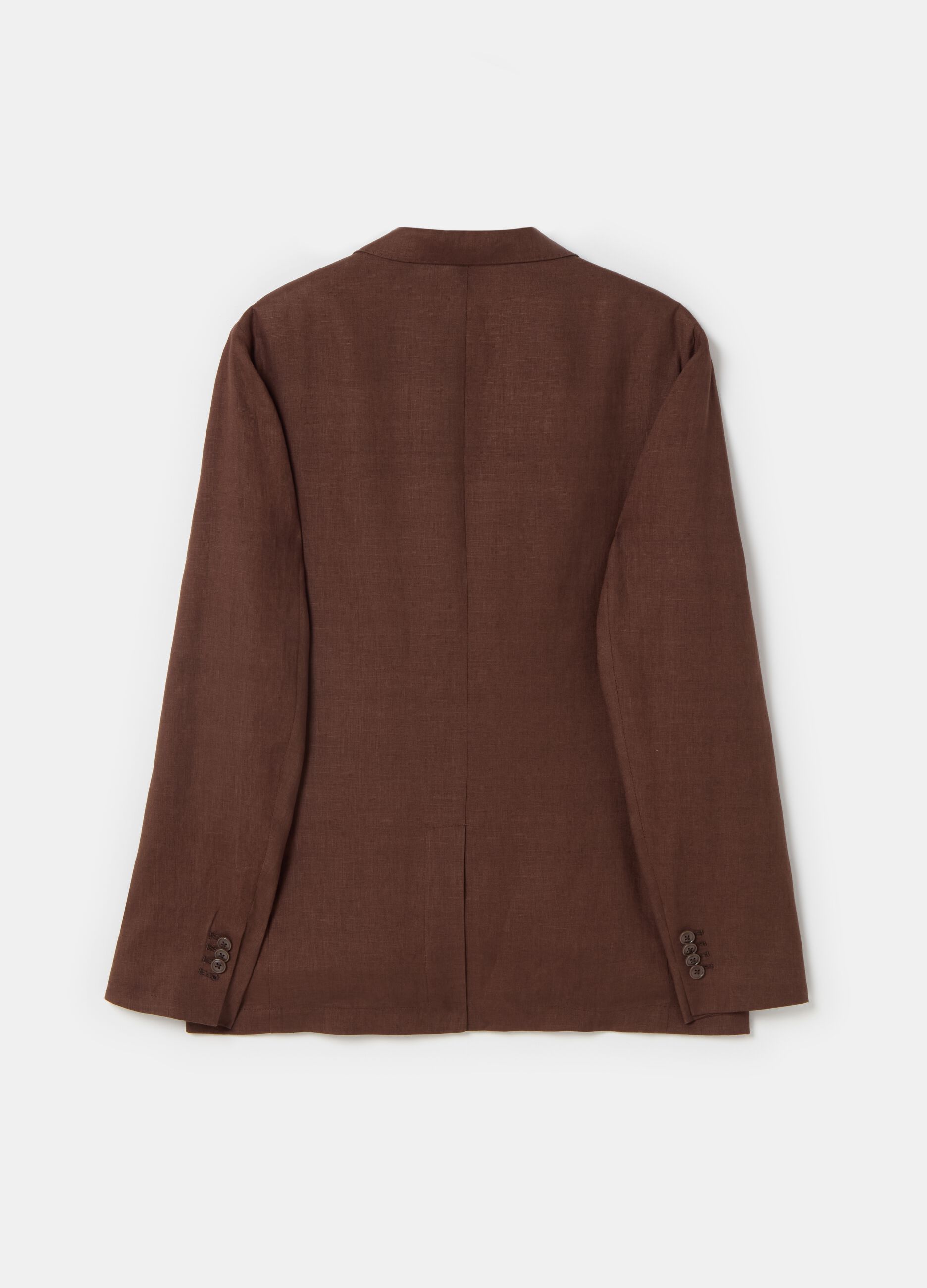 Contemporary single-breasted blazer in linen