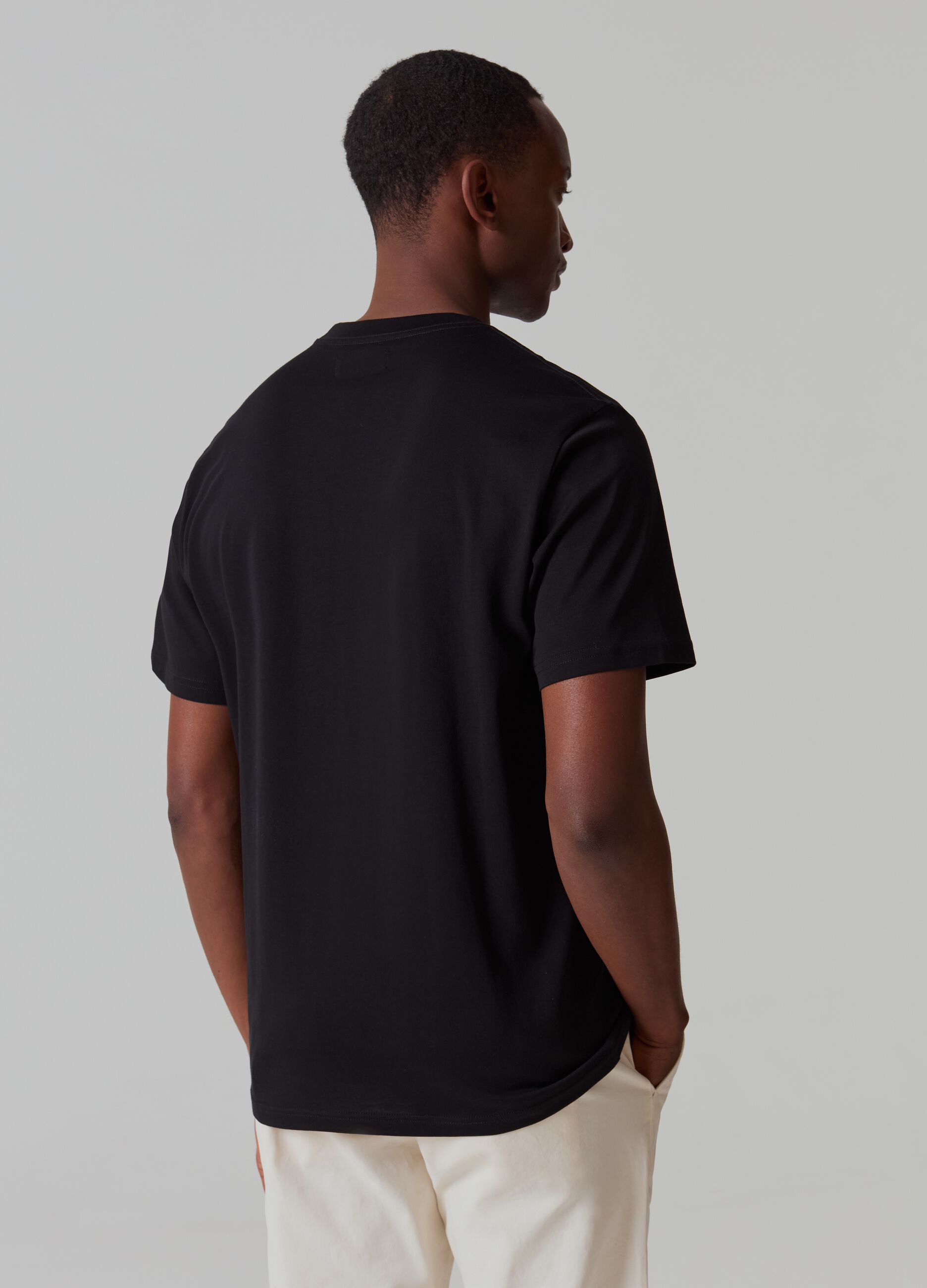 Supima cotton T-shirt with round neck