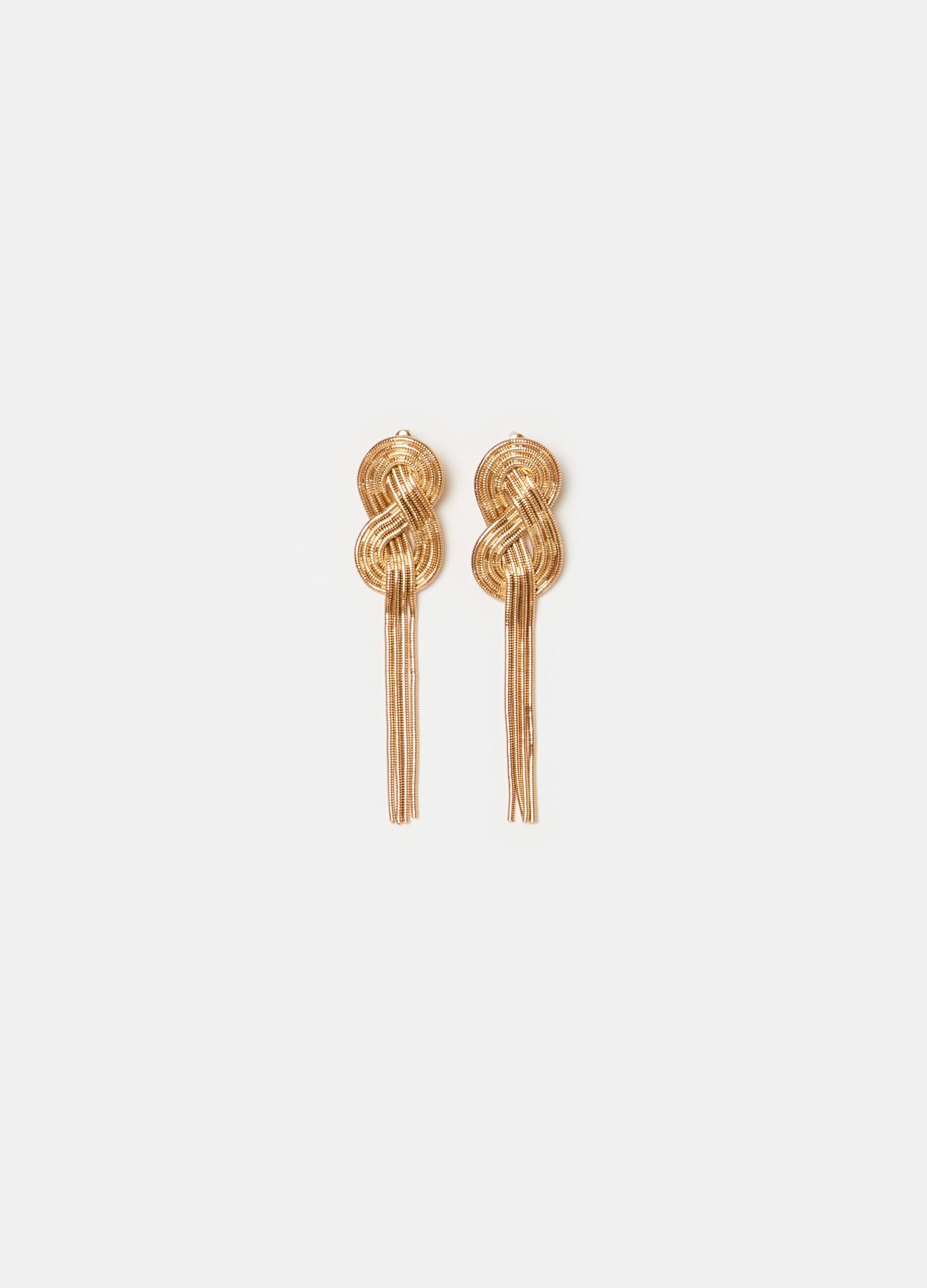 Cascade earrings with knot_0