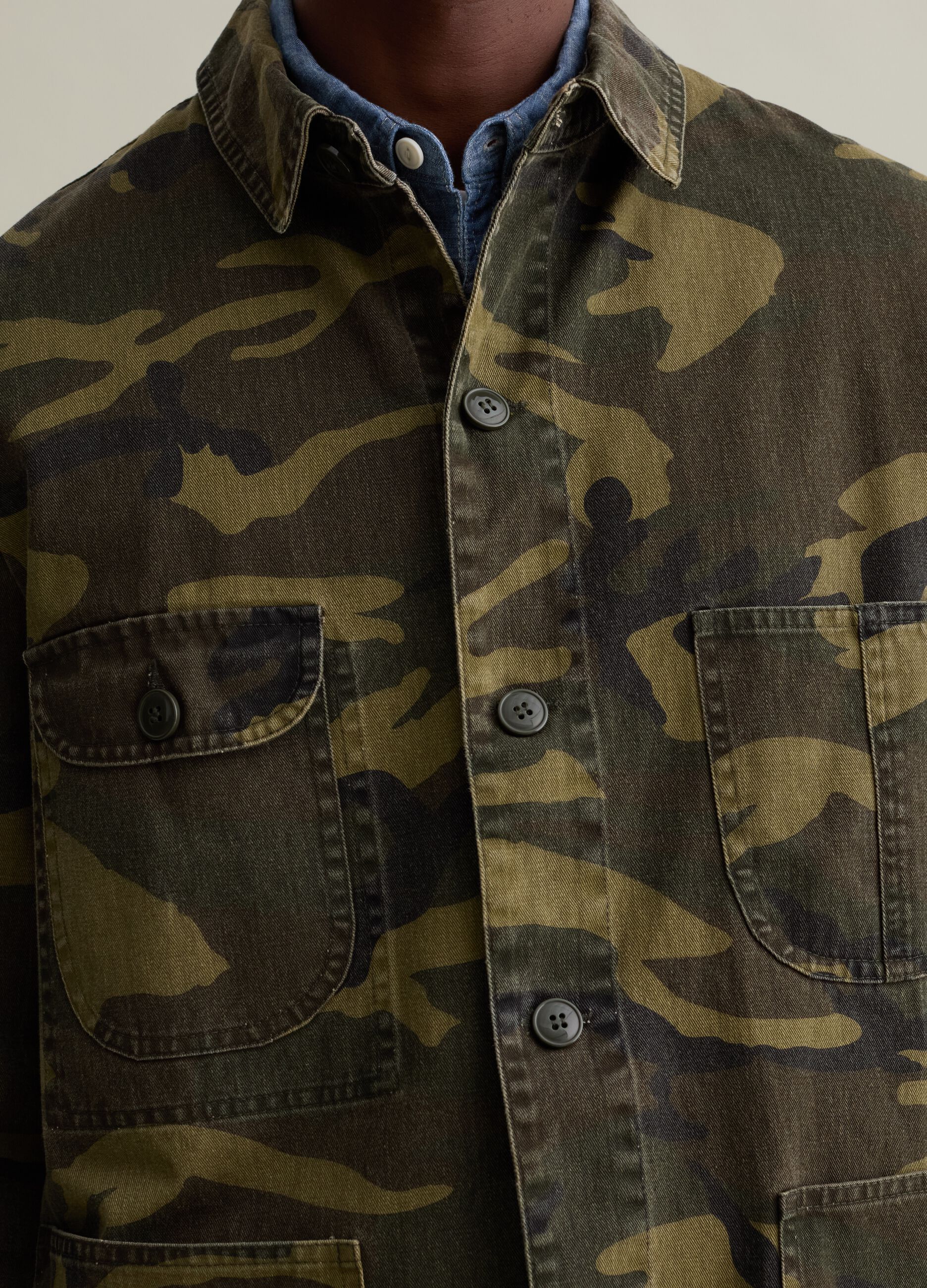 Sobrecamisa de algodón camuflaje