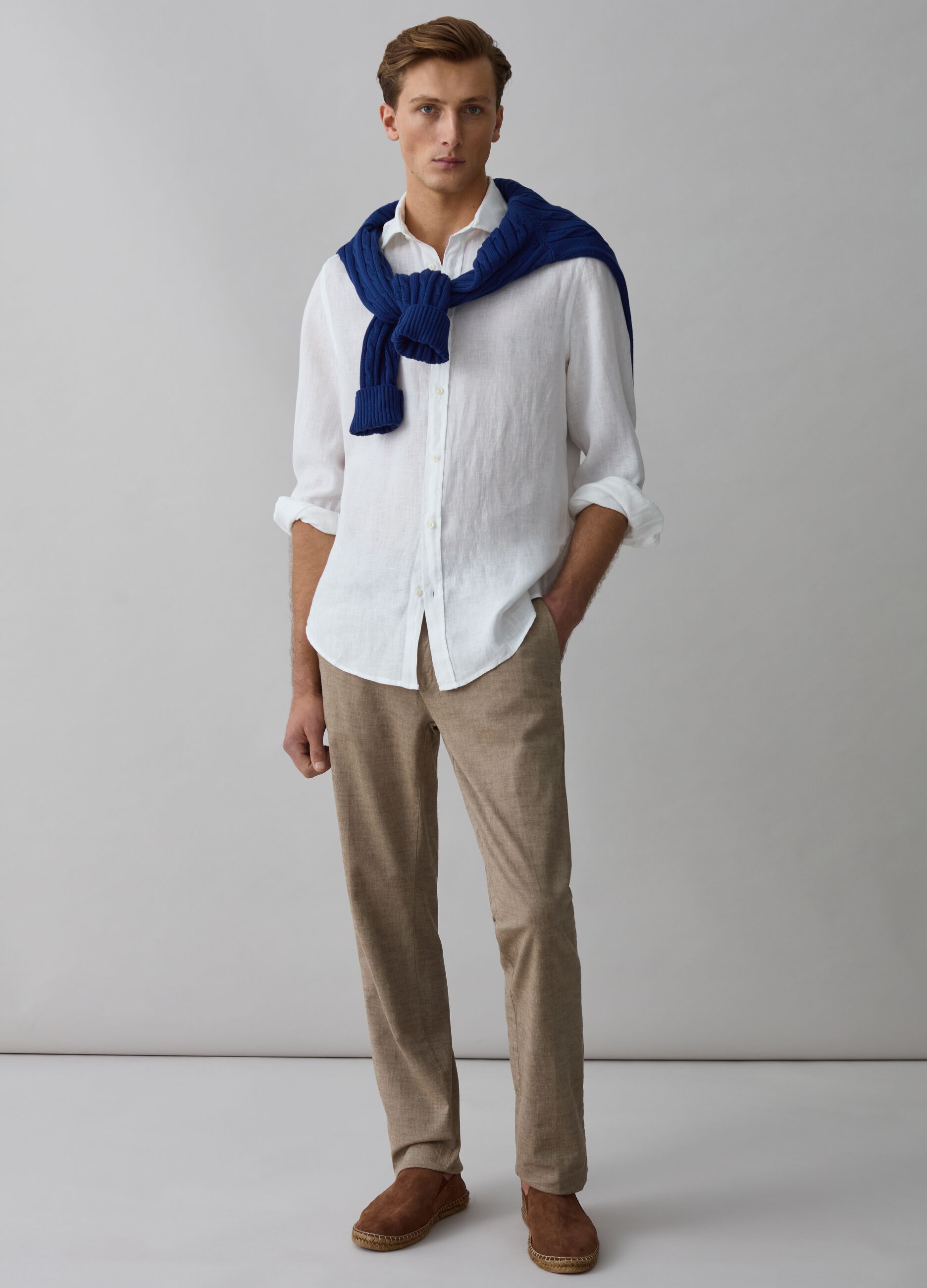 Yarn-dyed chino trousers_0