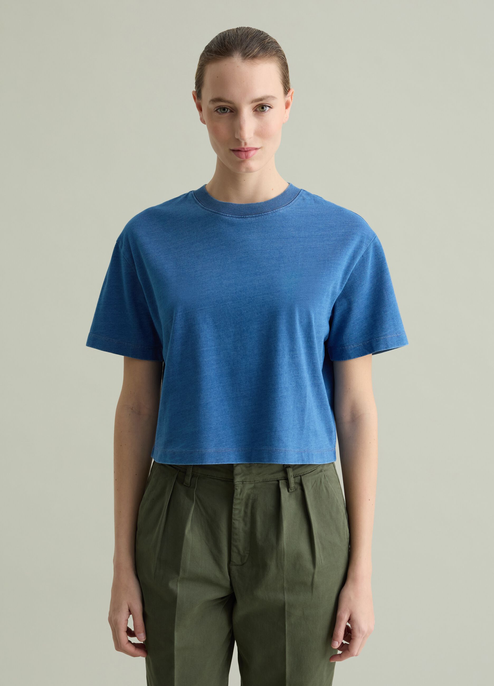 Boxy-fit T-shirt in cotton