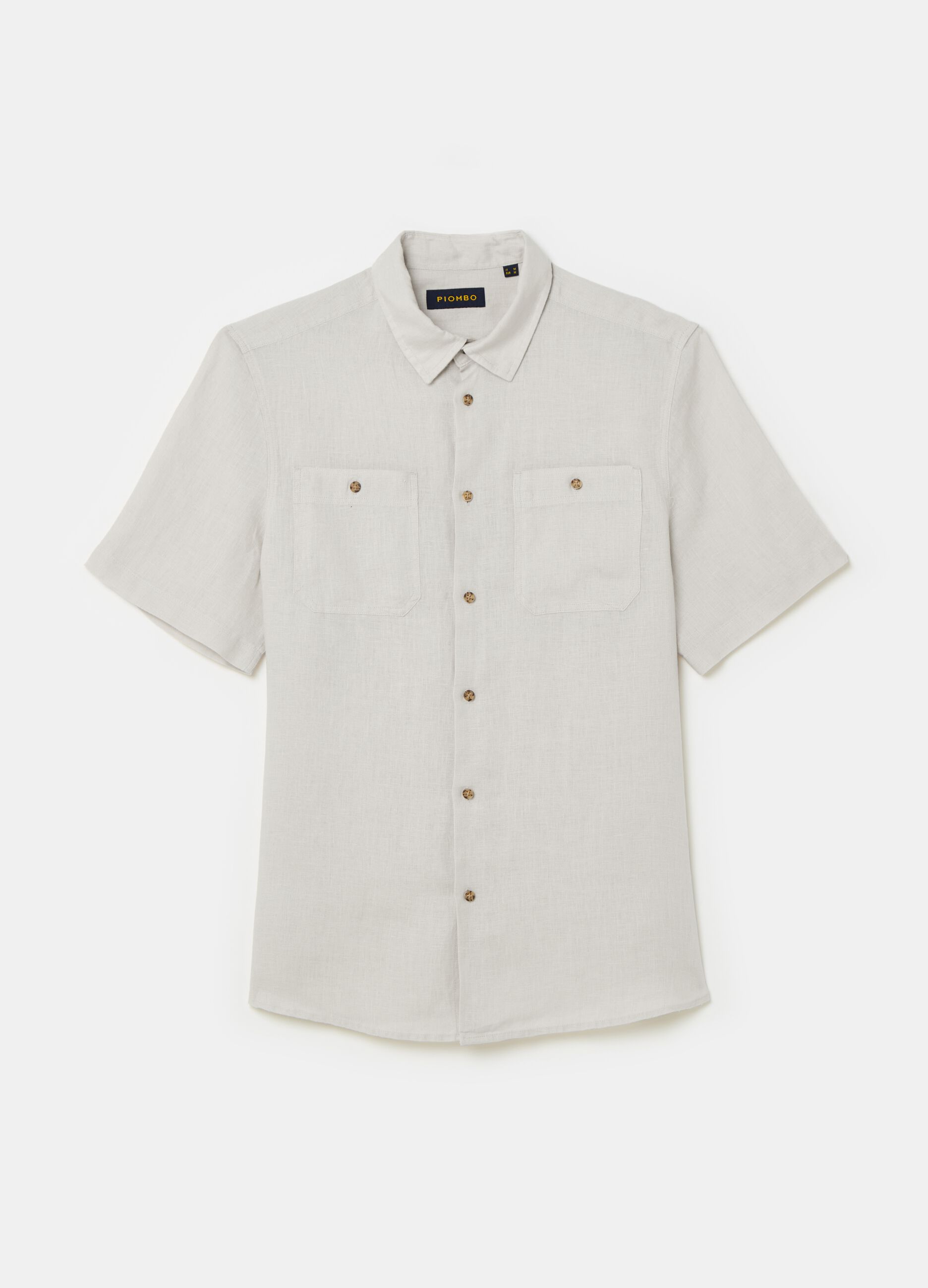 Camisa de manga corta de lino_3
