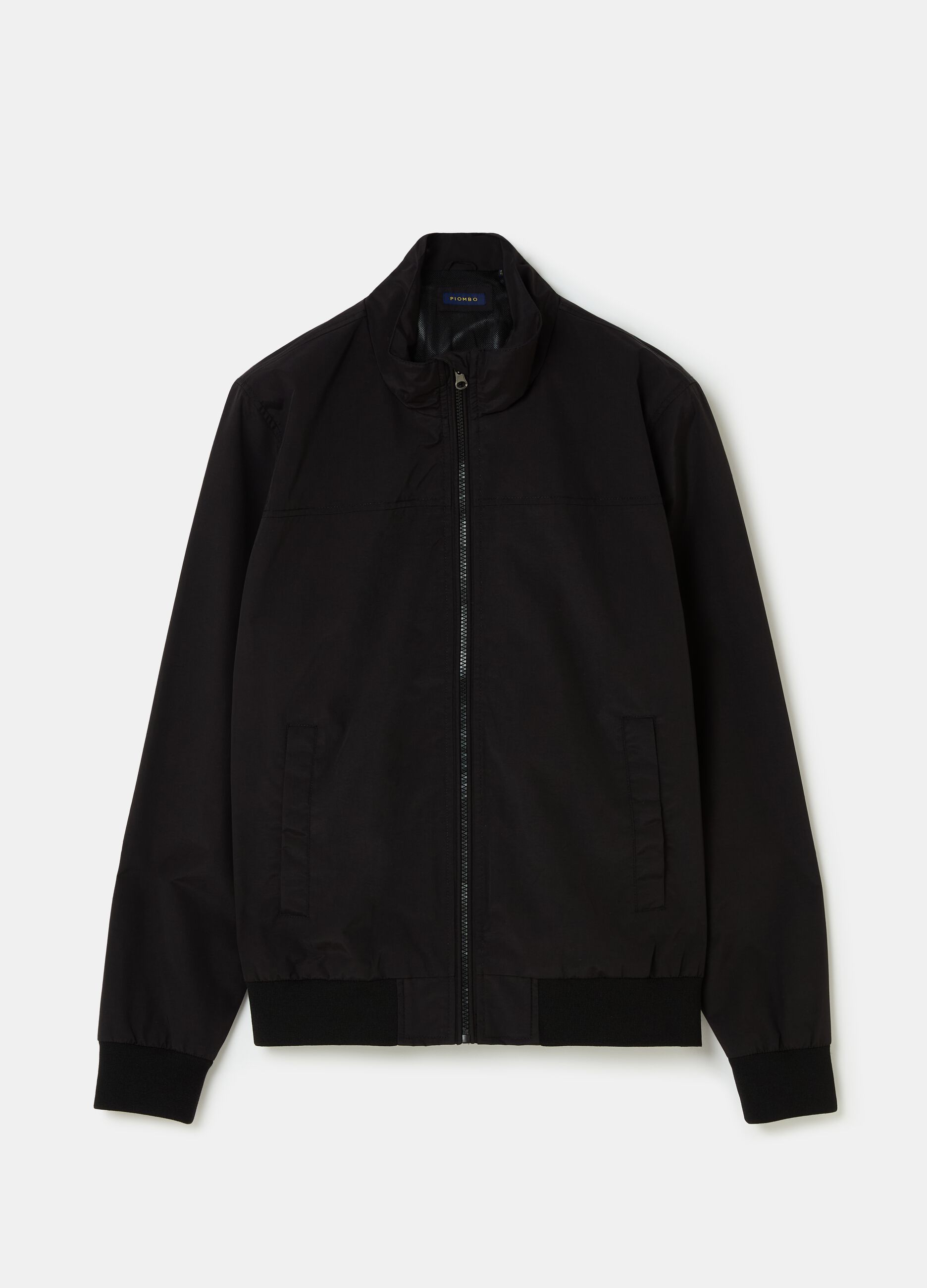 Full-zip bomber jacket with high neck_3